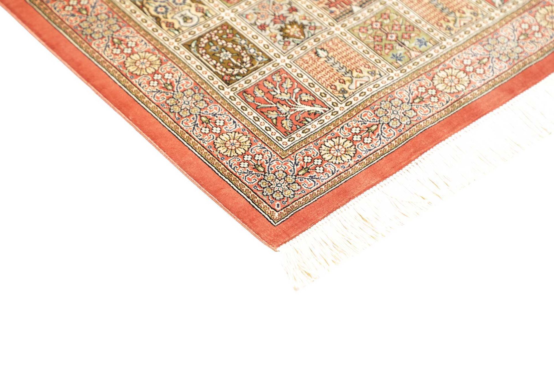 Ghom Perserteppich aus Iran, 61 × 85 cm