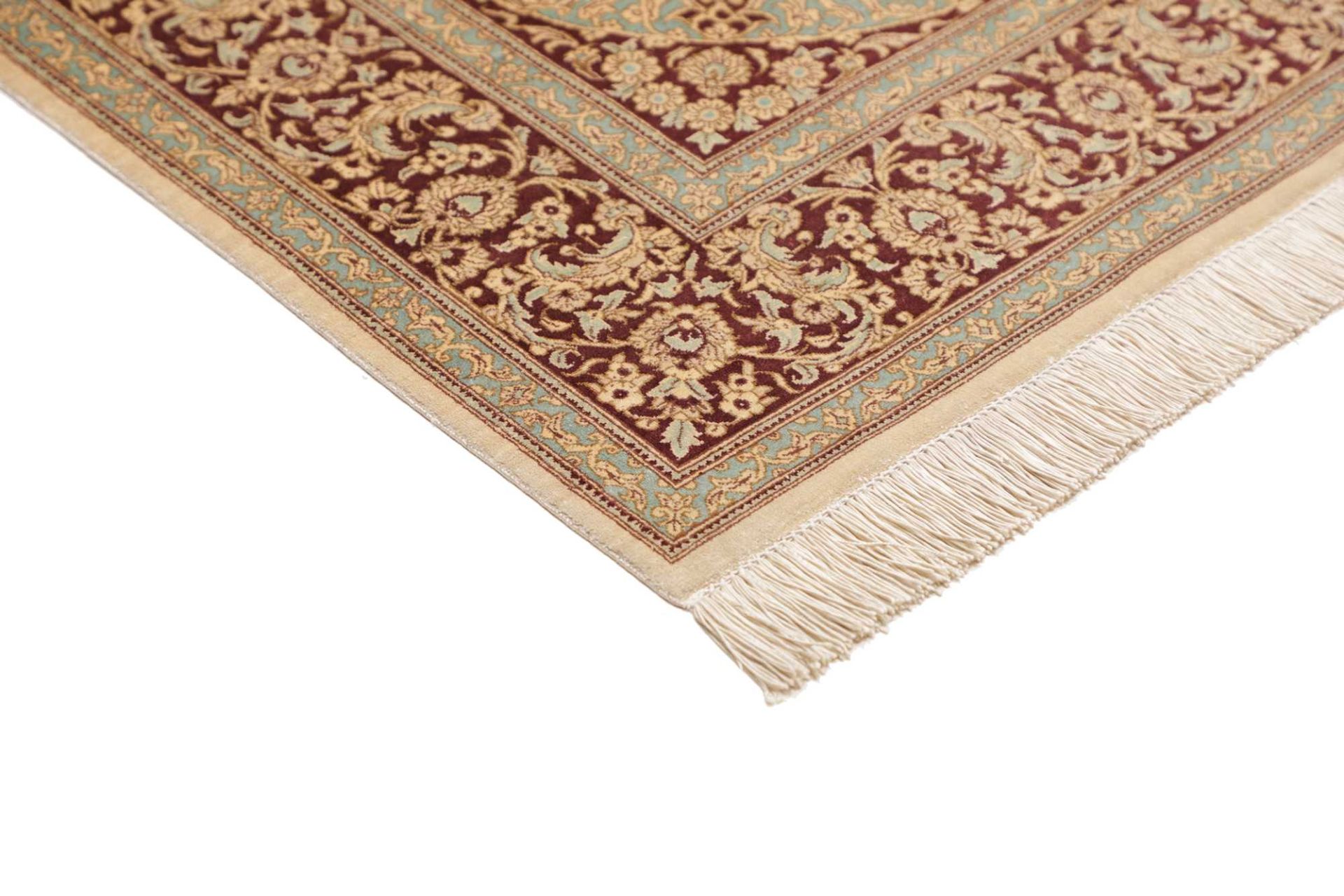 perserteppich-ghom-133-x-199-cm-seide-handgeknupft-edel-4 Handgeknüpfter Ghom Perserteppich 133 × 199 cm