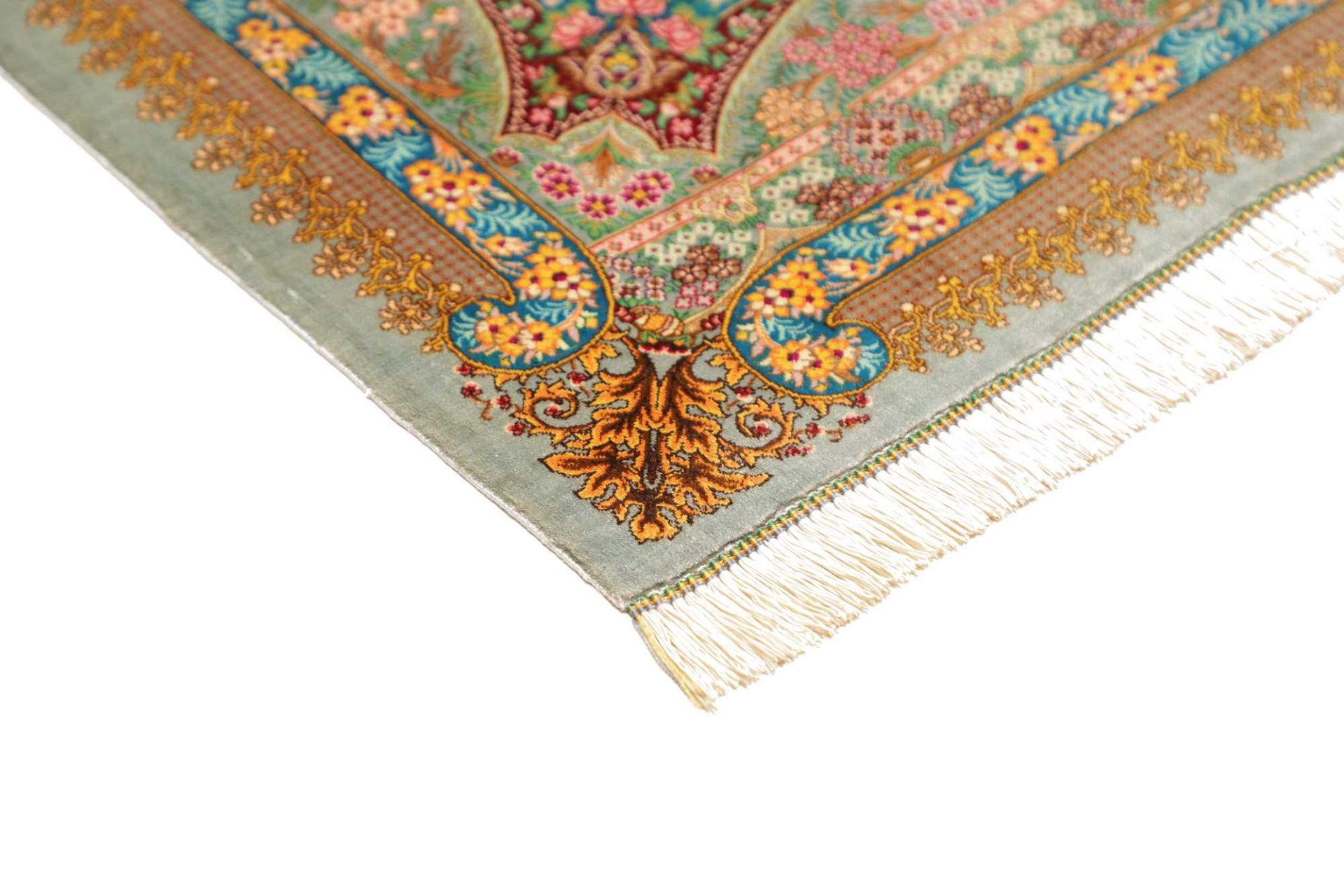 perserteppich-ghom-81-x-116-cm-seide-handgeknupft-edel-5 Handgeknüpfter Ghom Perserteppich, 81 × 116 cm, Seide