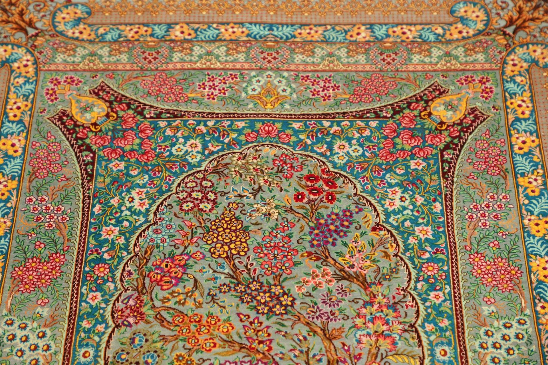 perserteppich-ghom-81-x-116-cm-seide-handgeknupft-edel-8 Handgeknüpfter Ghom Perserteppich, 81 × 116 cm, Seide