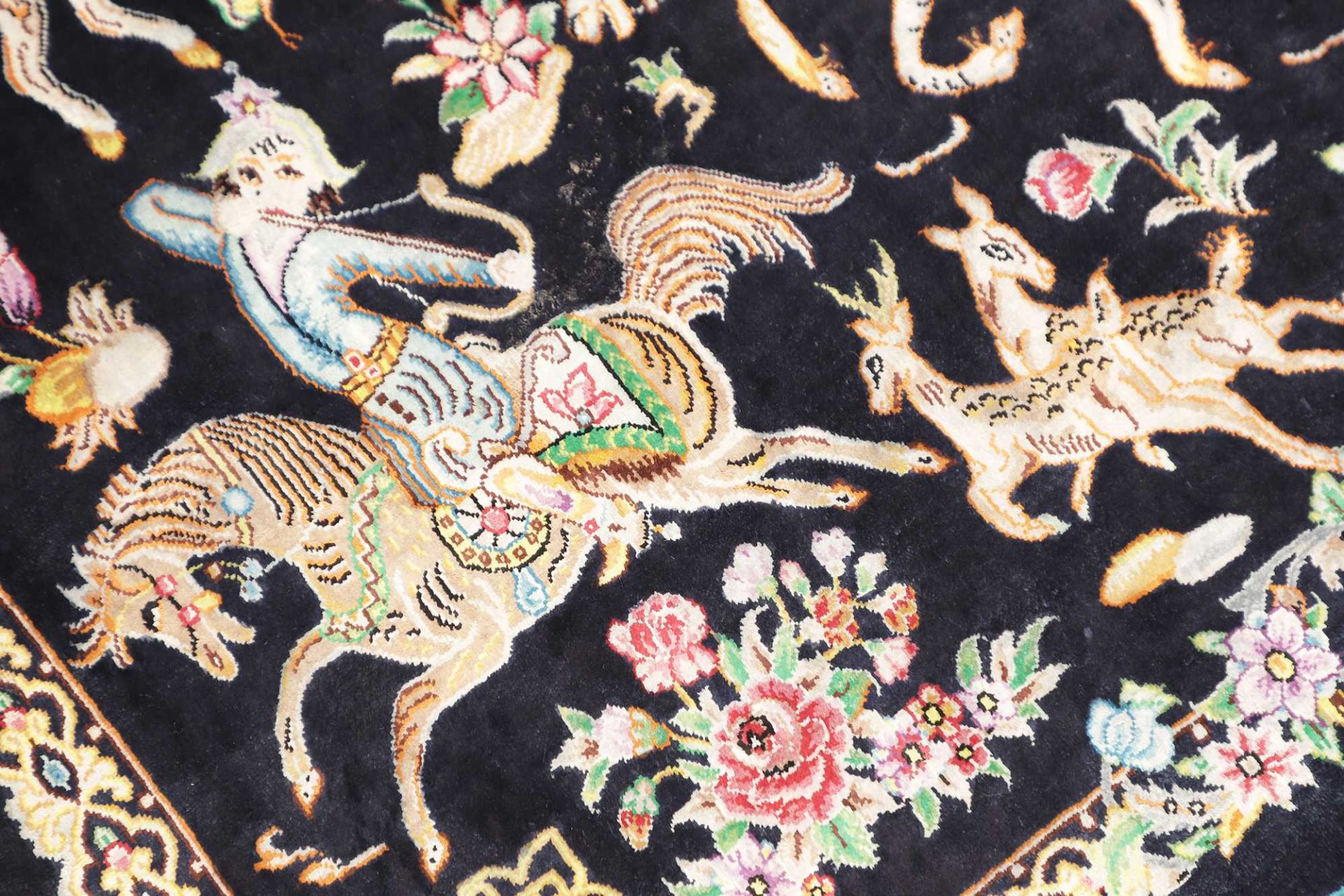 Ghom Perserteppich aus Iran, 59 × 97 cm