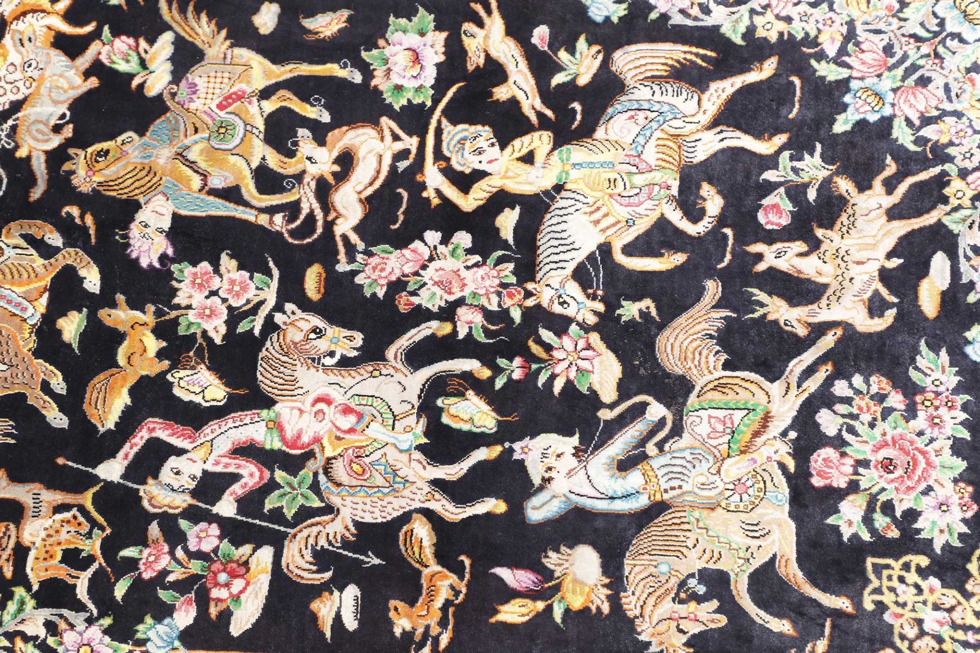 Ghom Perserteppich aus Iran, 59 × 97 cm