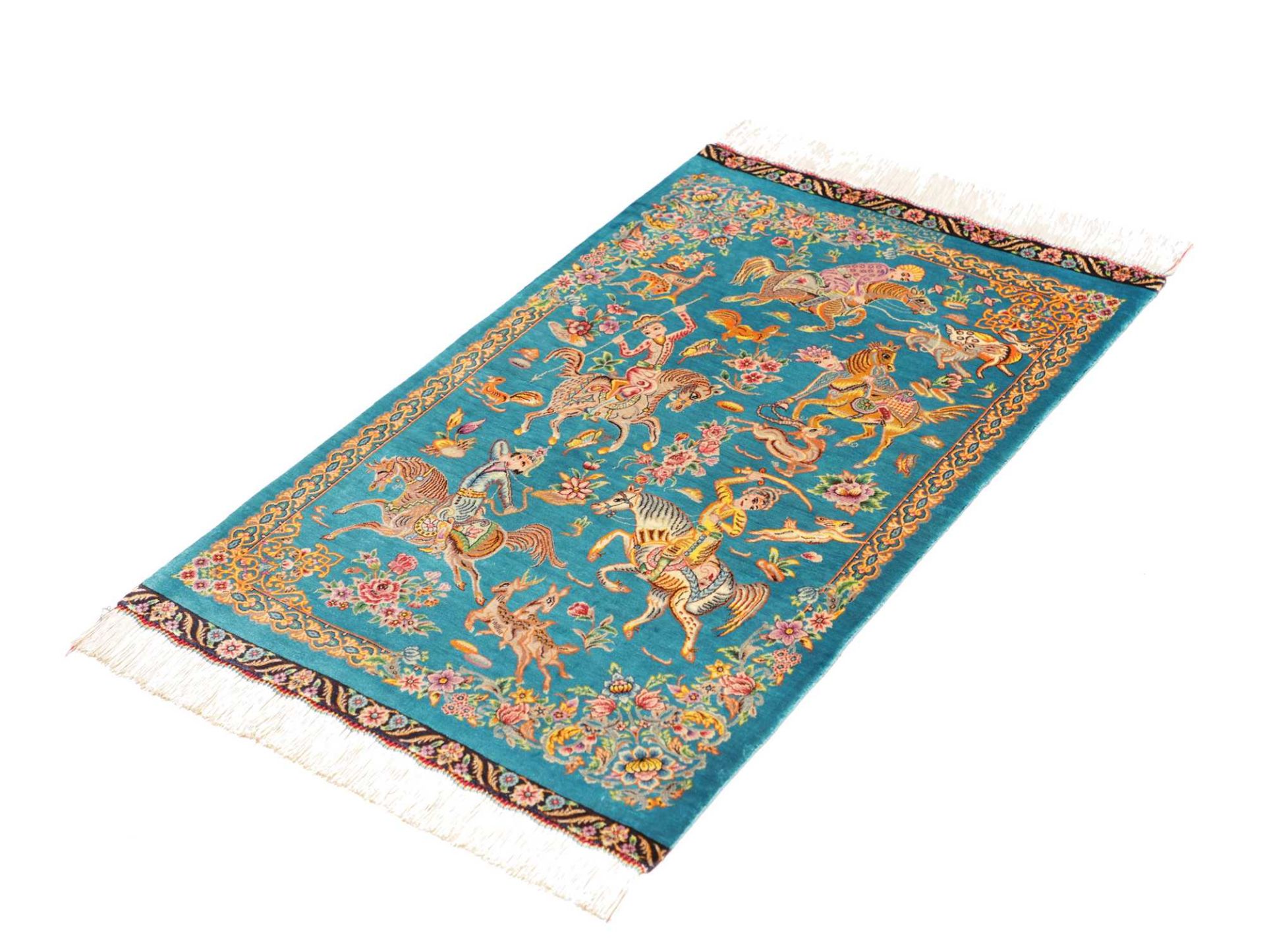 Handgeknüpfter Ghom Perserteppich 60 × 95 cm