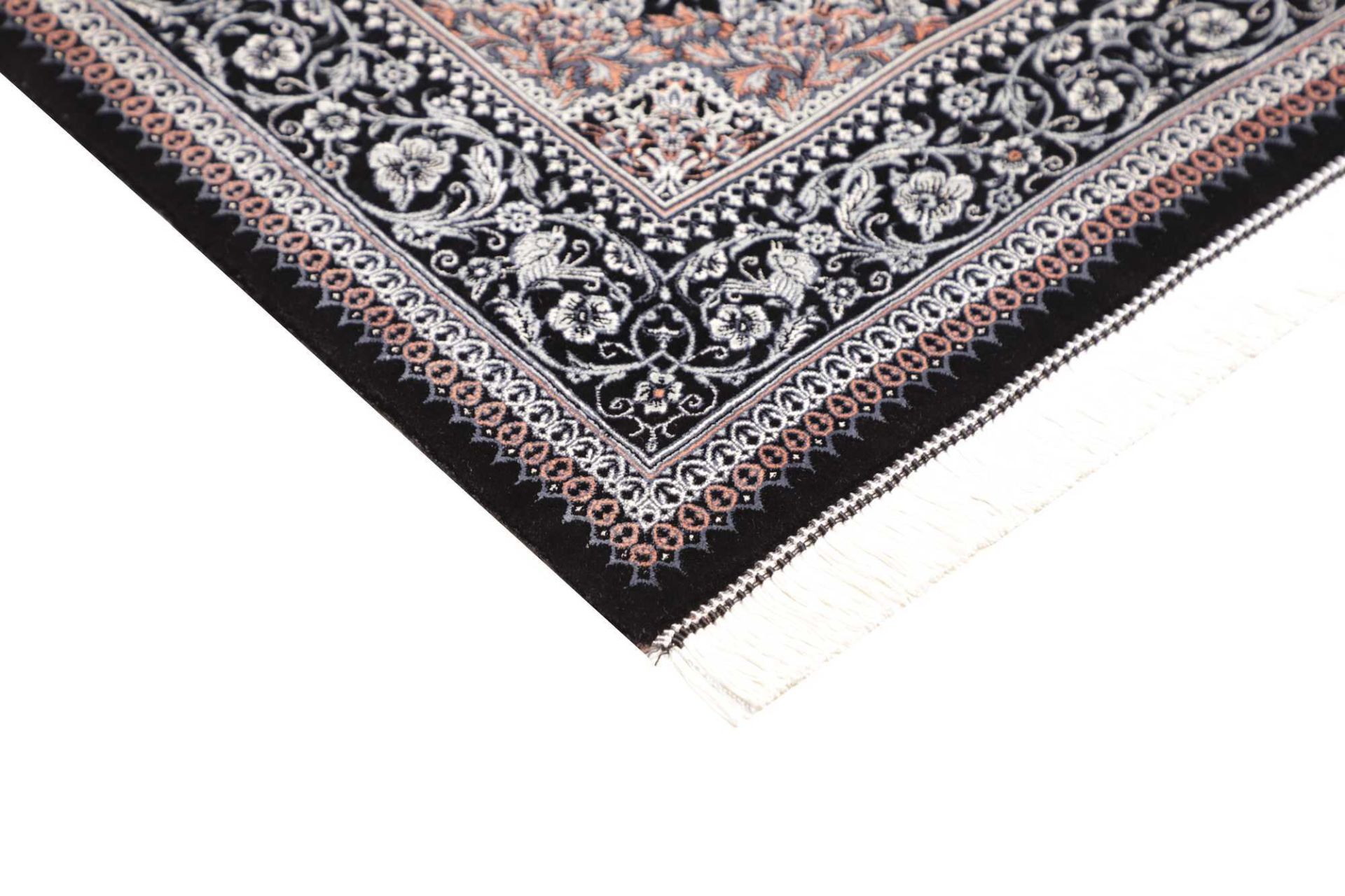 perserteppich-ghom-79-x-119-cm-seide-handgeknupft-edel-5 Ghom Perserteppich aus Iran, 79 × 119 cm
