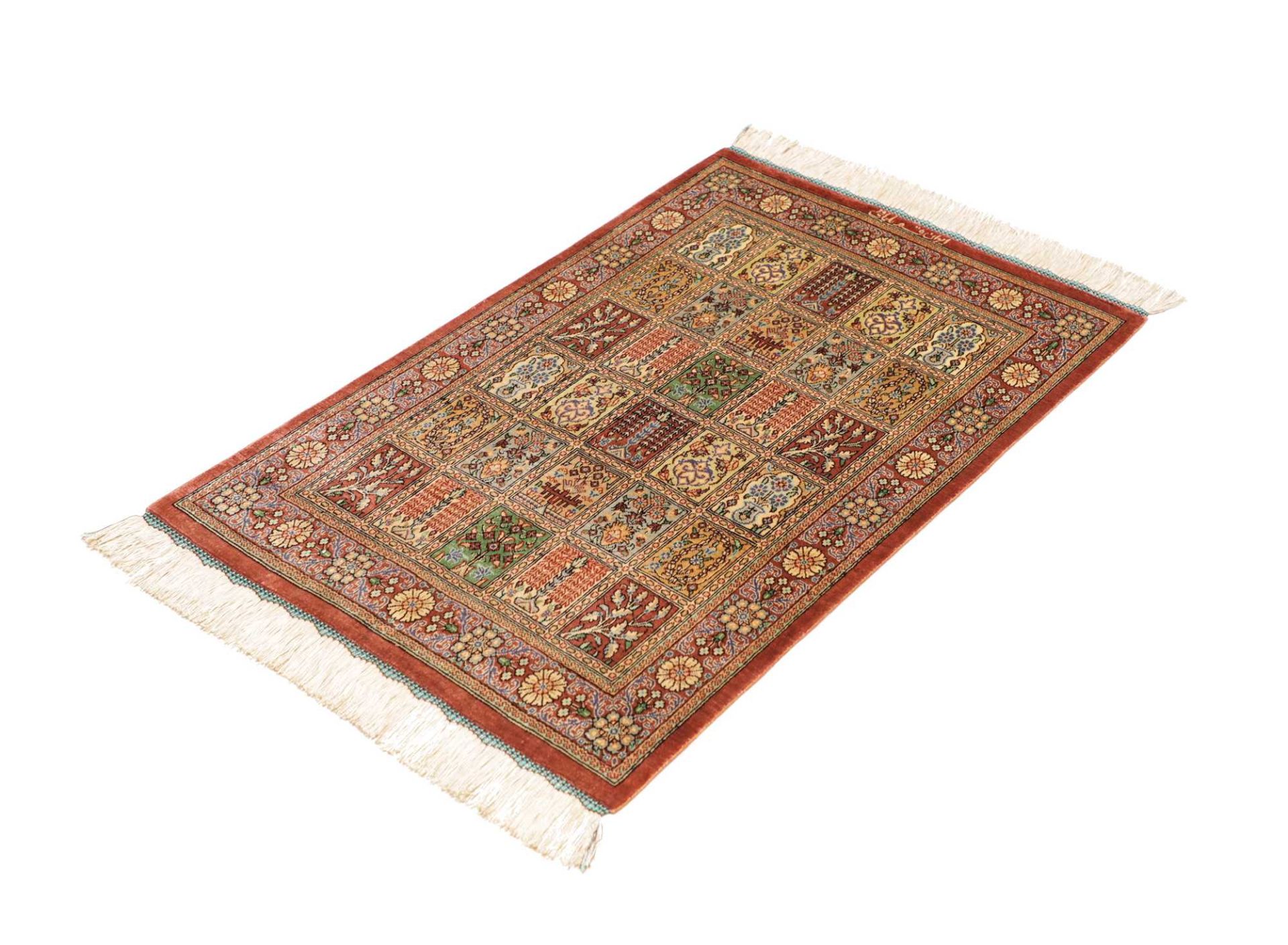 Handgeknüpfter Ghom Perserteppich 59 × 89 cm