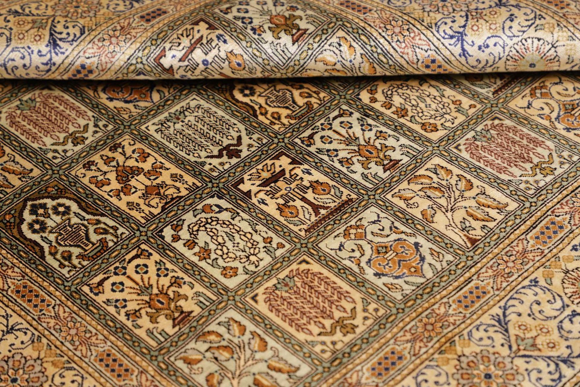 perserteppich-ghom-96-x-96-cm-seide-handgeknupft-exklusiv-9 Ghom Perserteppich aus Iran, 96 × 96 cm
