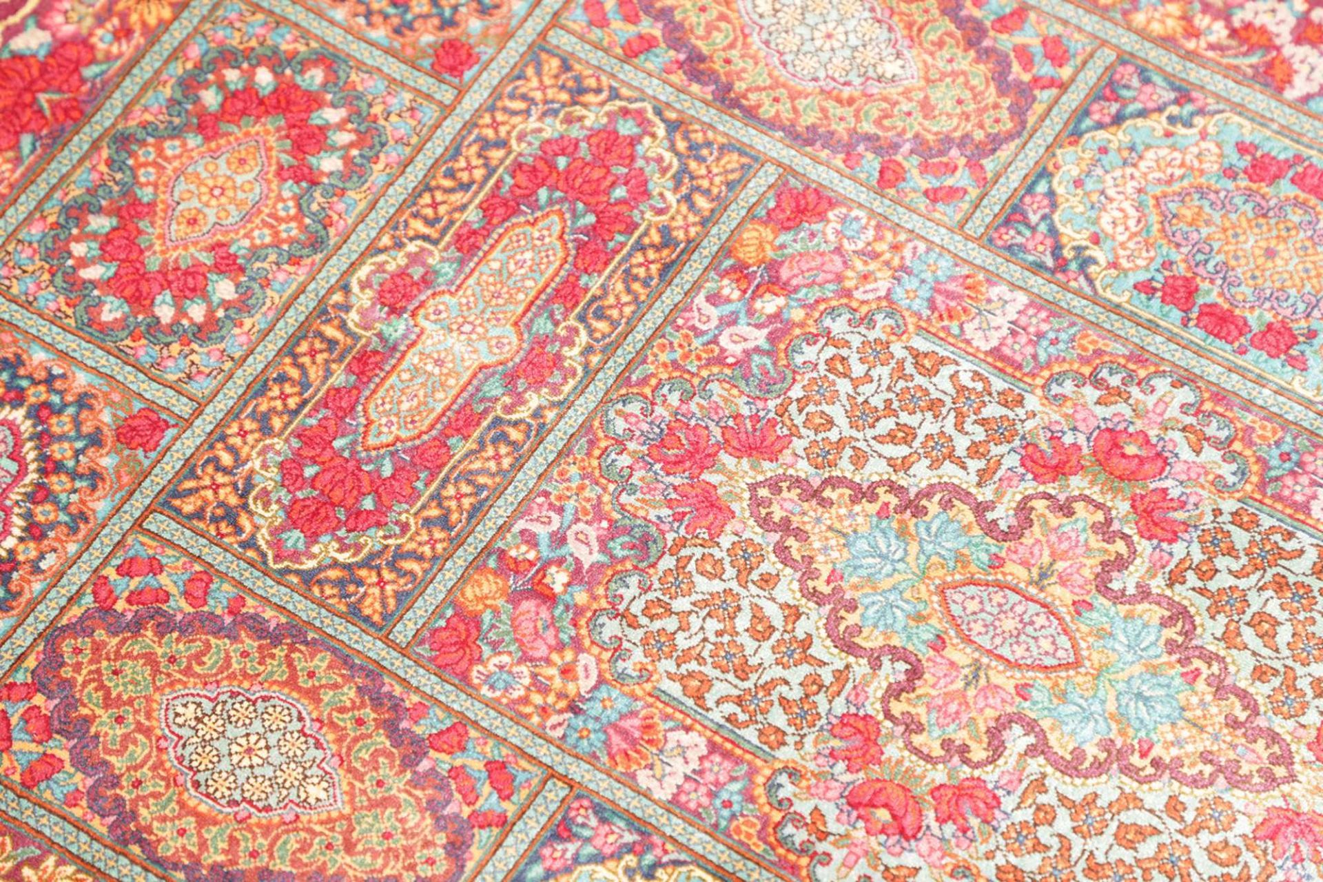 Ghom Perserteppich aus Iran, 61 × 93 cm
