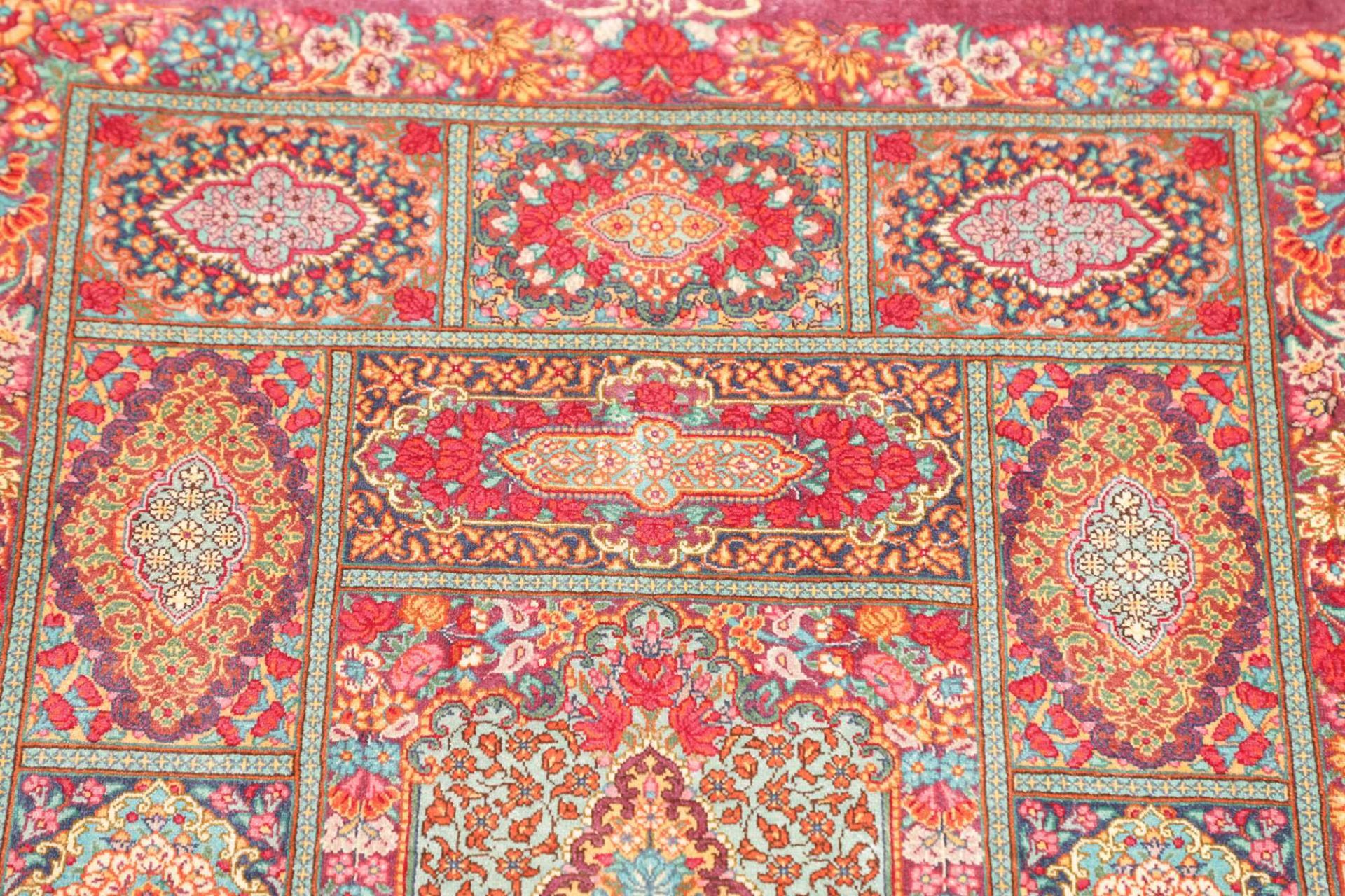 Ghom Perserteppich aus Iran, 61 × 93 cm