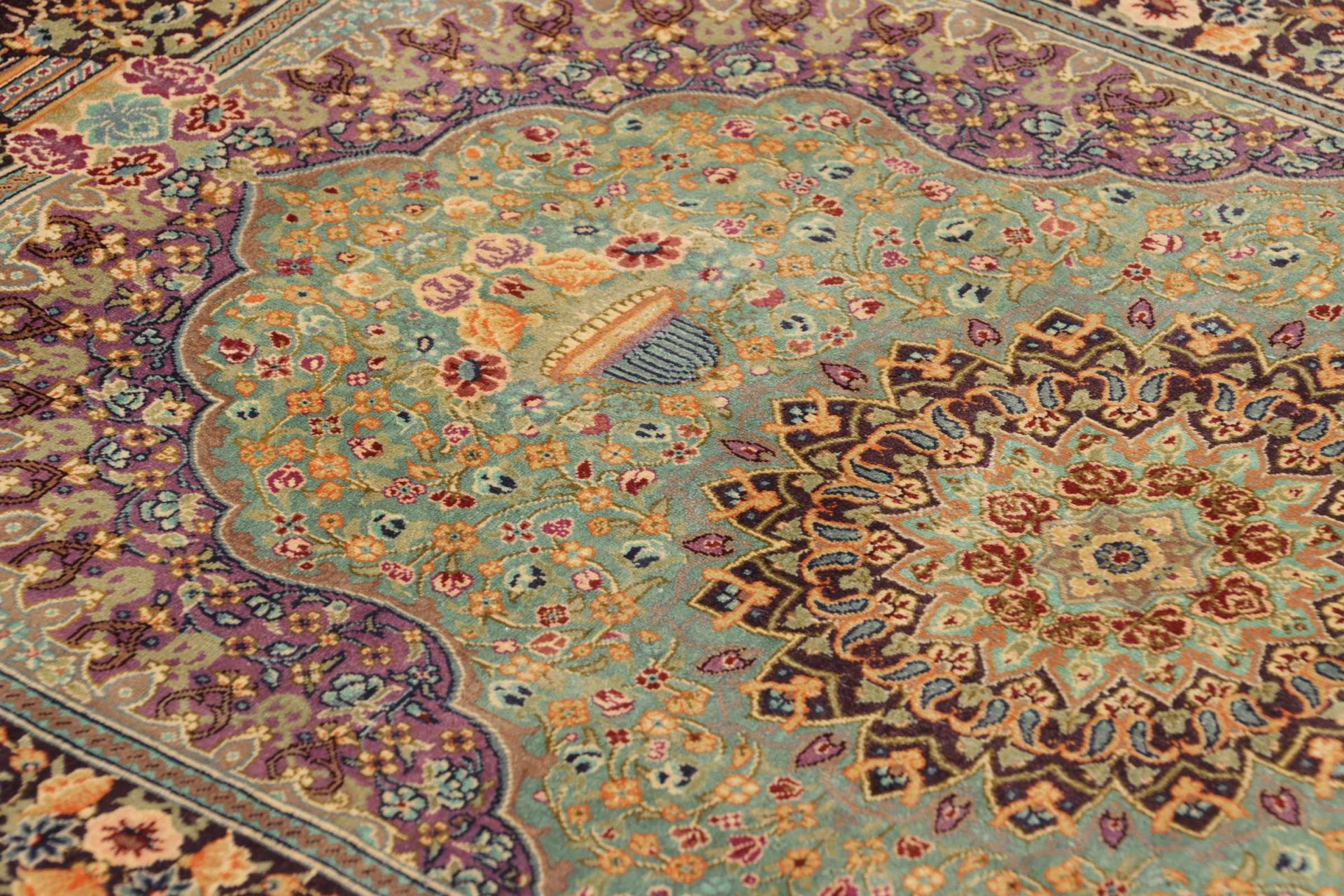 Ghom Perserteppich aus Iran, 61 × 83 cm
