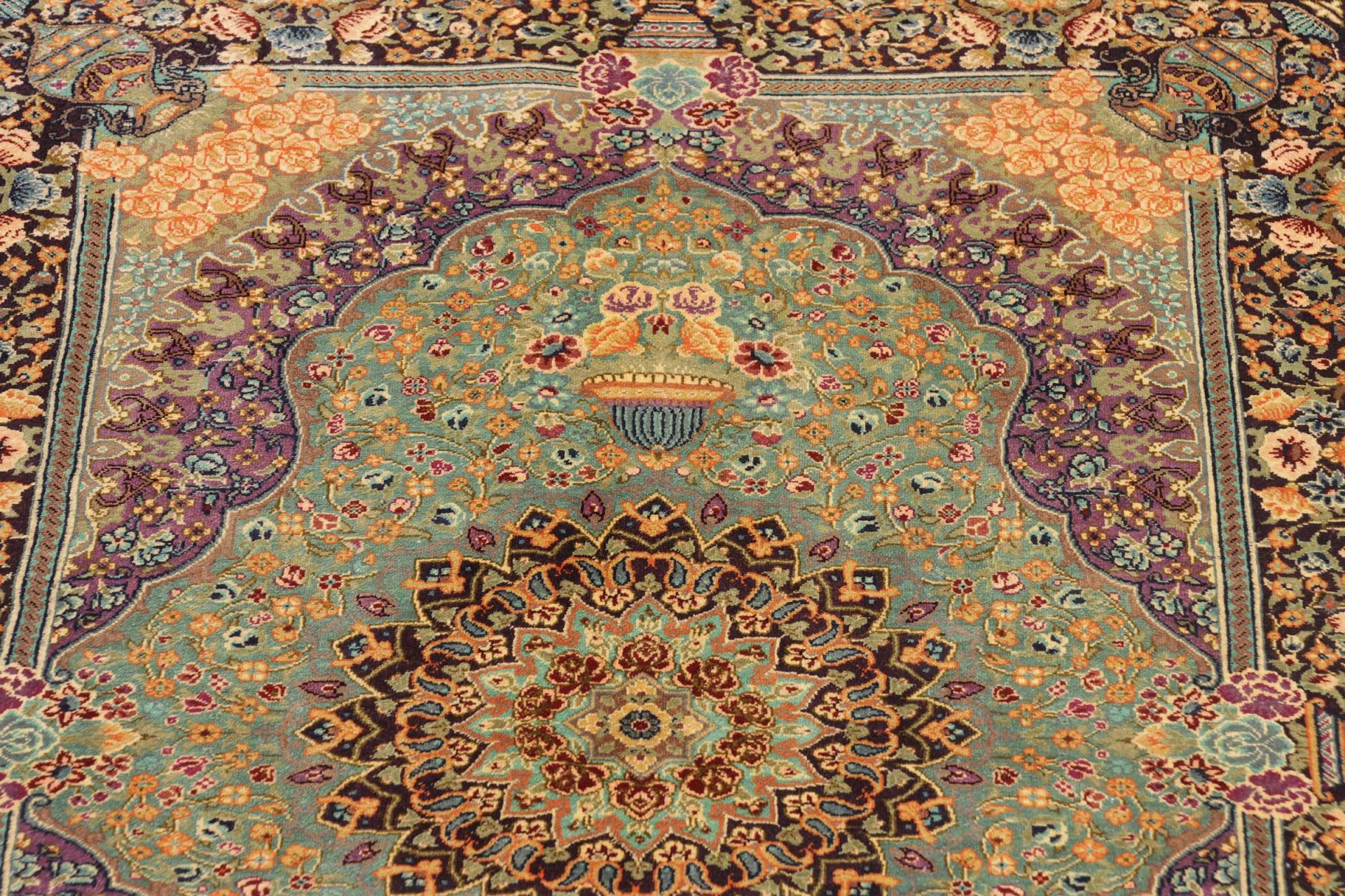 Ghom Perserteppich aus Iran, 61 × 83 cm