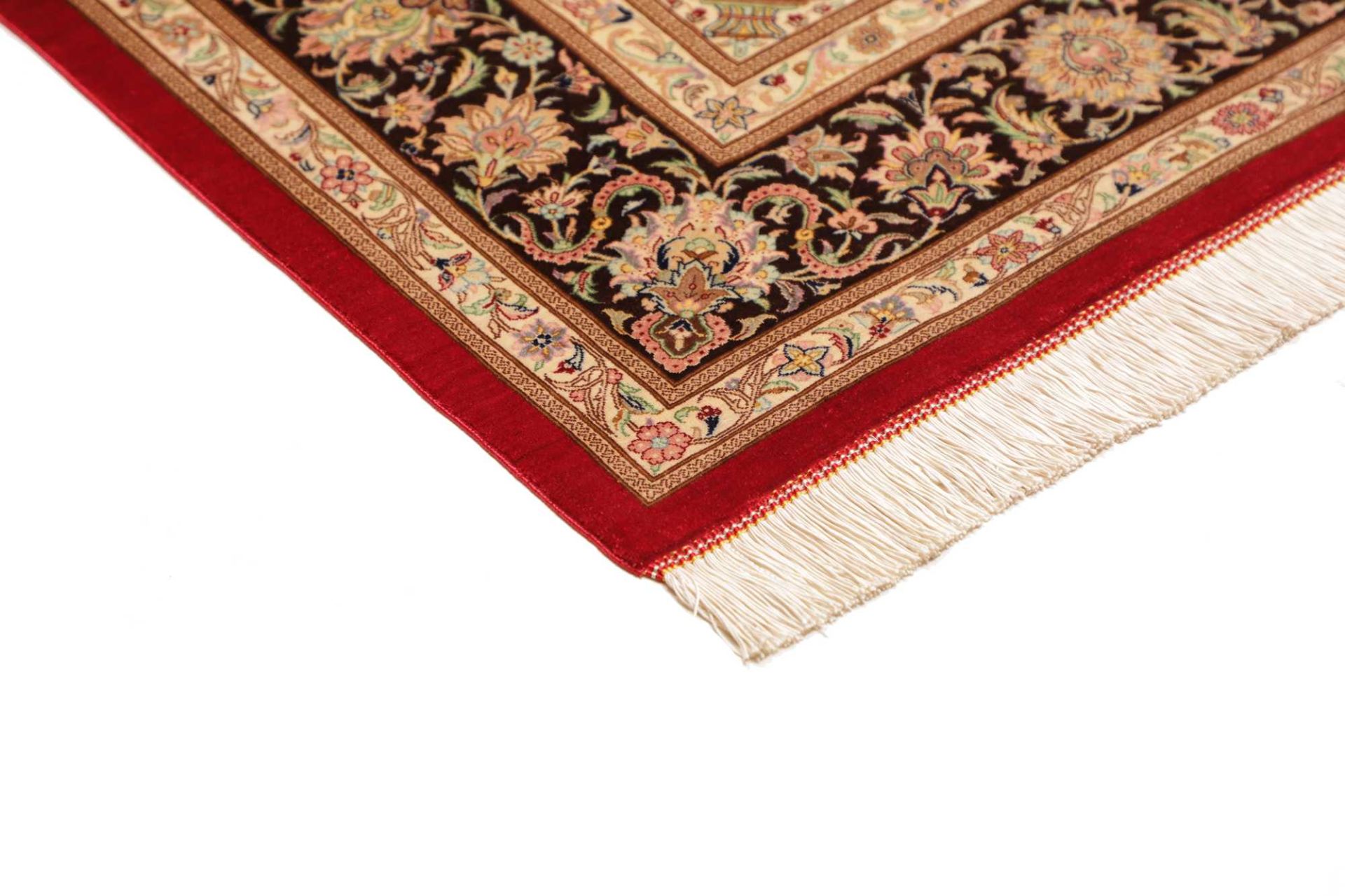 Ghom Perserteppich aus Iran, 136 × 196 cm