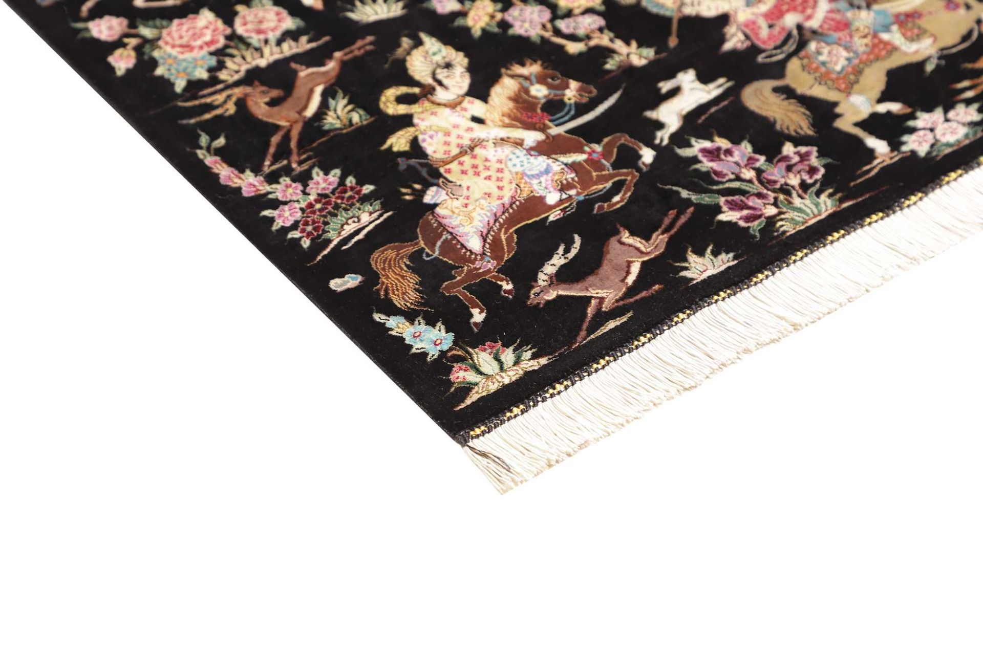 perserteppich-ghom-61-x-87-cm-seide-handgeknupft-exklusiv-4 Handgeknüpfter Ghom Perserteppich 61 × 87 cm