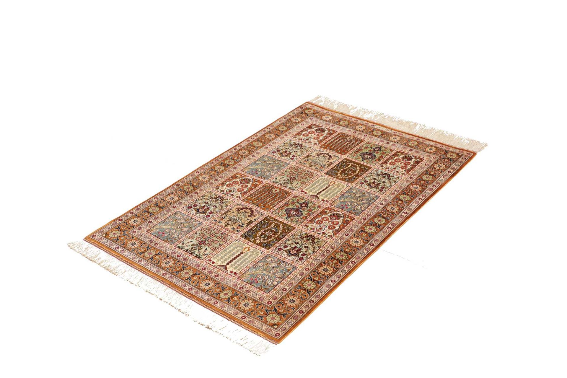 perserteppich-ghom-81-x-119-cm-seide-handgeknupft-exklusiv-2 Ghom Perserteppich 81 × 119 cm aus Seide, handgeknüpft