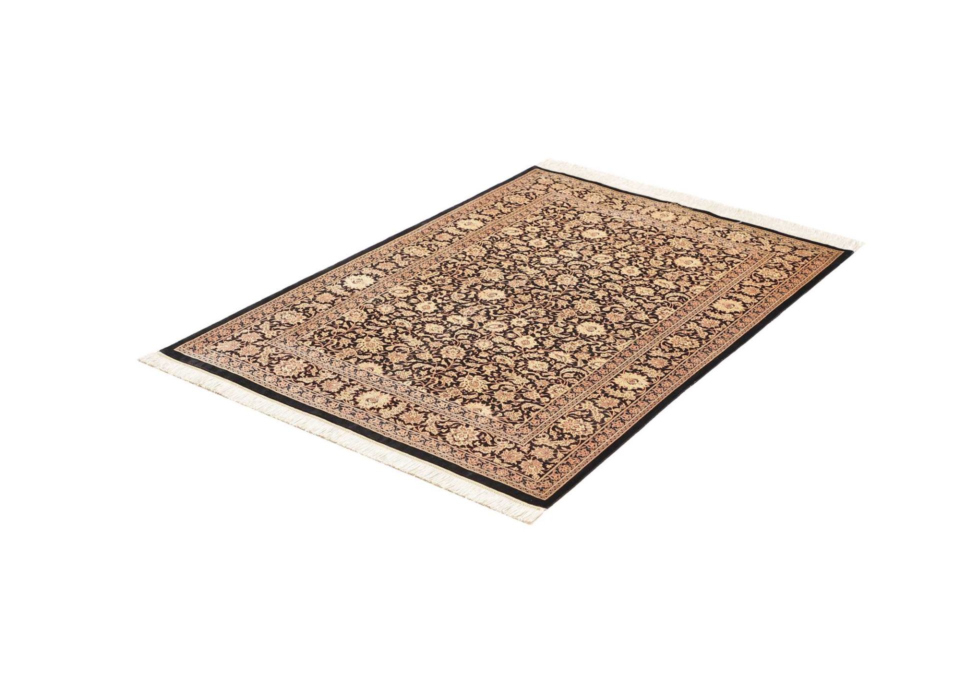 Ghom Perserteppich aus Iran, 101 × 150 cm