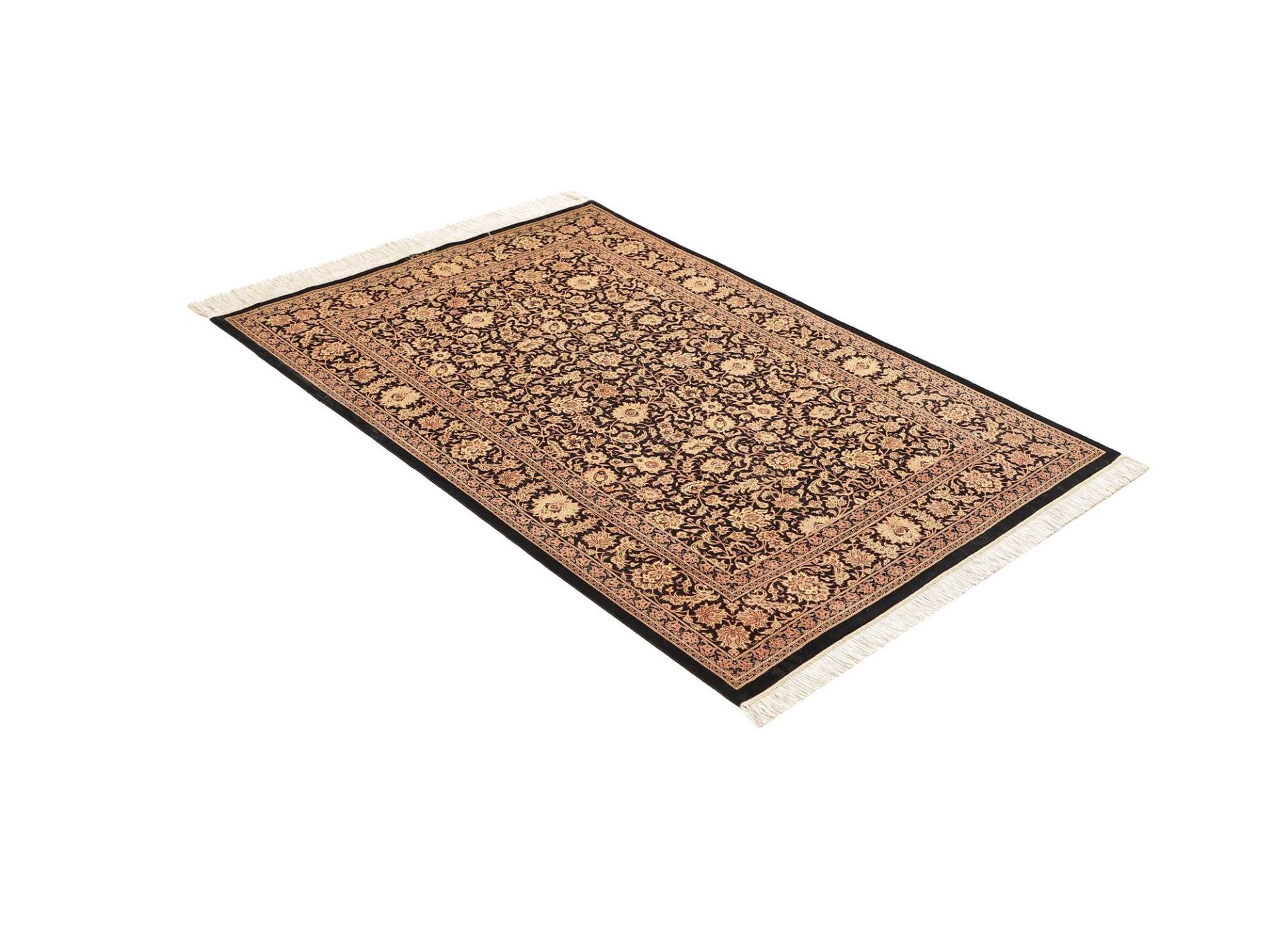 Ghom Perserteppich aus Iran, 101 × 150 cm