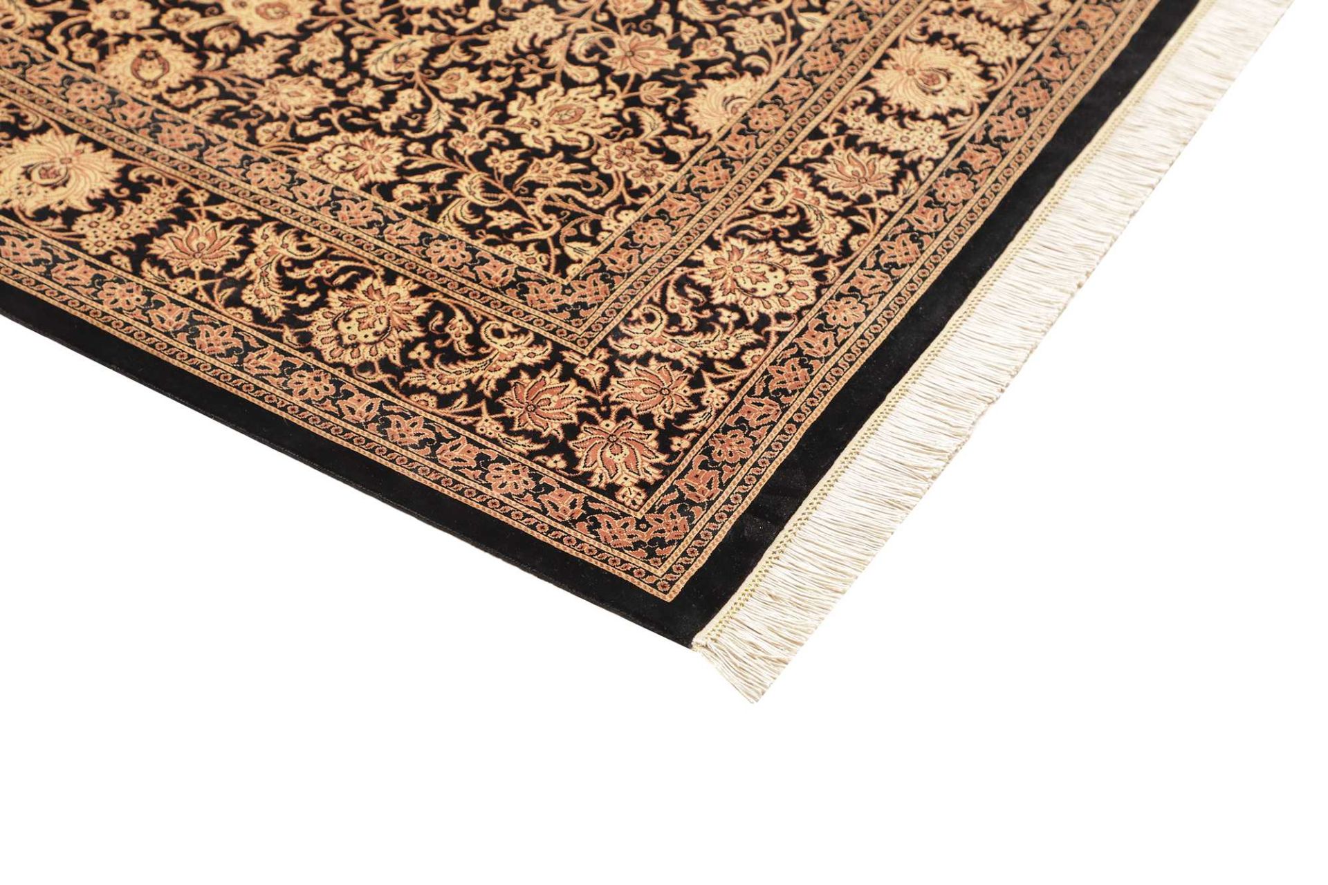 Ghom Perserteppich aus Iran, 101 × 150 cm