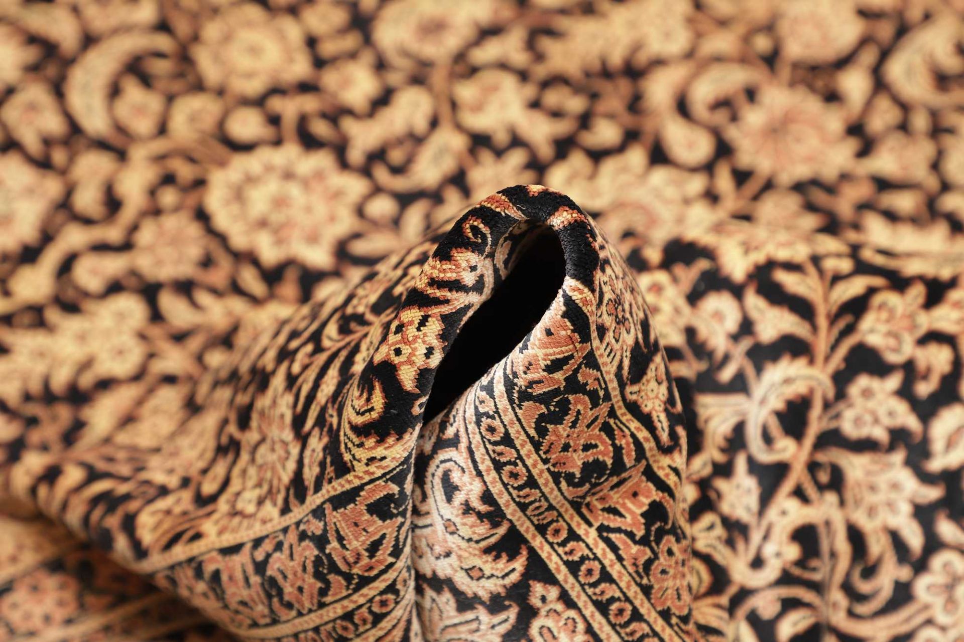 Ghom Perserteppich aus Iran, 101 × 150 cm