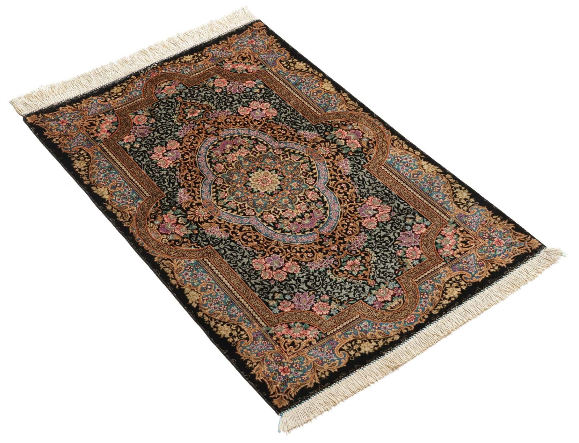 perserteppich-ghom-60-x-89-cm-seide-handgeknupft-exklusiv-12 Handgeknüpfter Ghom Perserteppich, 60 × 89 cm, Seide