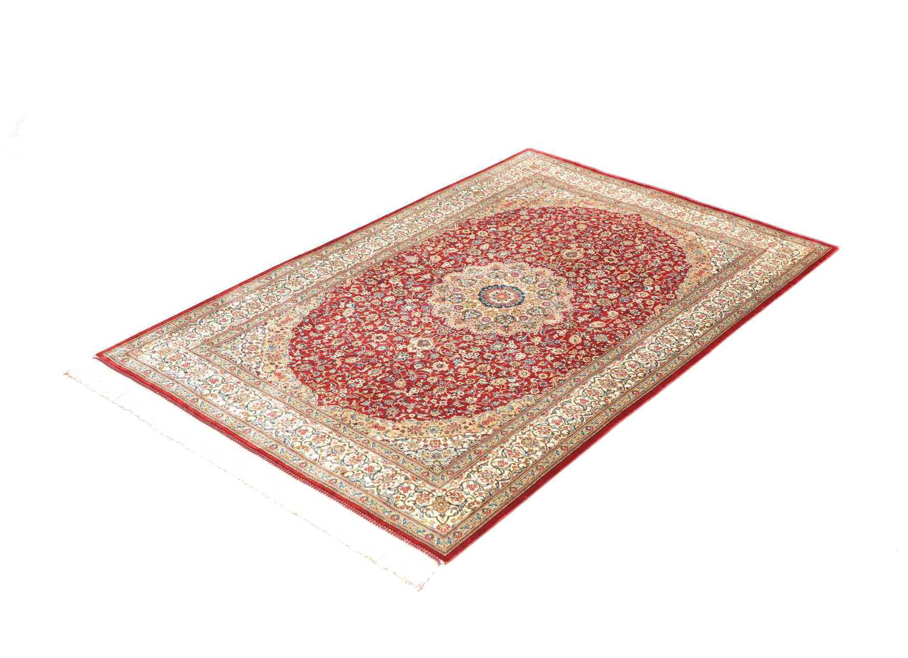 Handgeknüpfter Ghom Perserteppich 104 × 143 cm