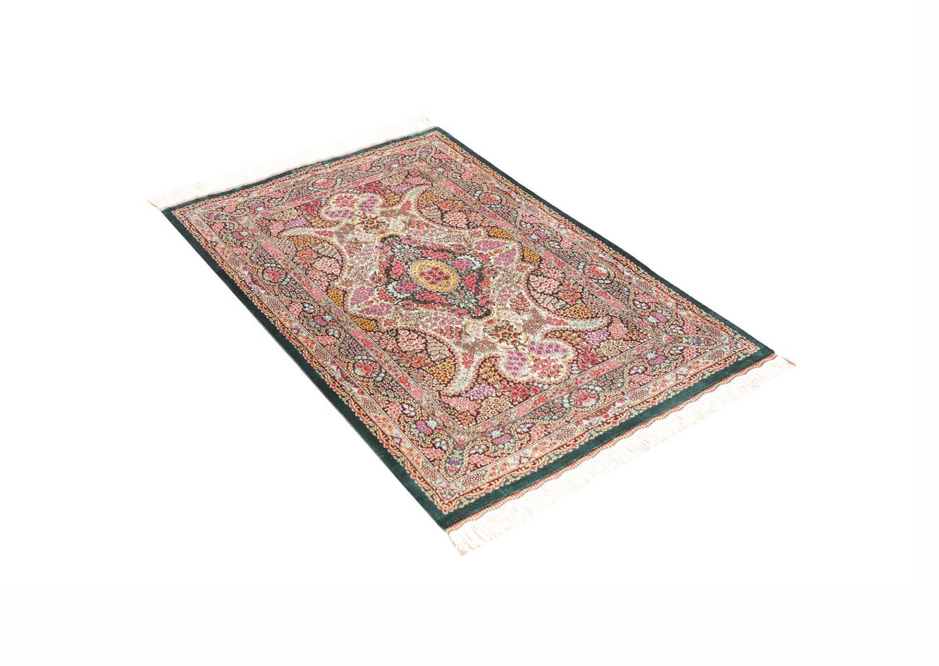 perserteppich-ghom-81-x-118-cm-seide-handgeknupft-exklusiv-2 Ghom Perserteppich 81 × 118 cm aus Seide, handgeknüpft