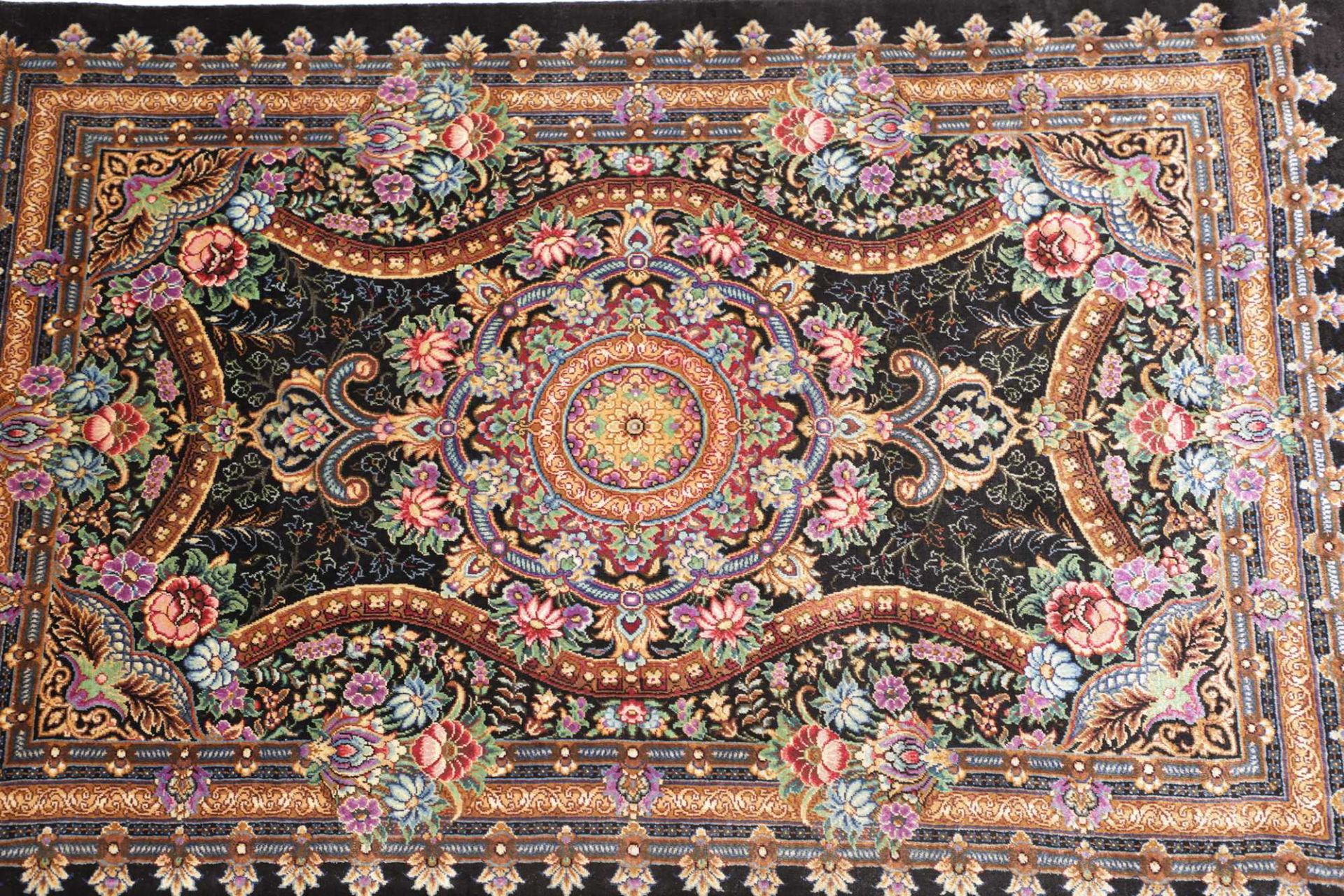 Handgeknüpfter Ghom Perserteppich 61 × 89 cm