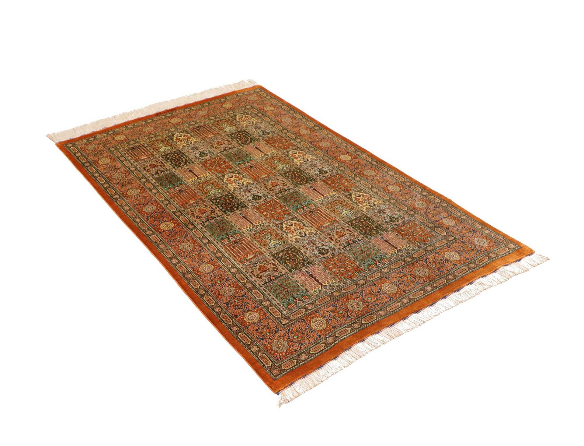perserteppich-ghom-98-x-153-cm-100-seide-handgeknupft-exklusiv-2 Ghom Perserteppich aus Iran, 98 × 153 cm
