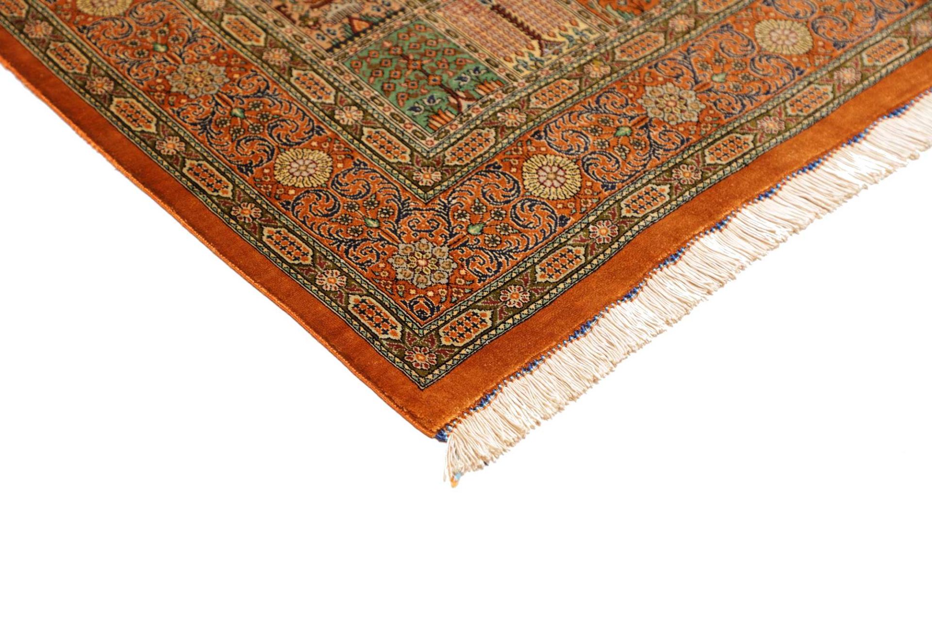 perserteppich-ghom-98-x-153-cm-100-seide-handgeknupft-exklusiv-4 Ghom Perserteppich aus Iran, 98 × 153 cm
