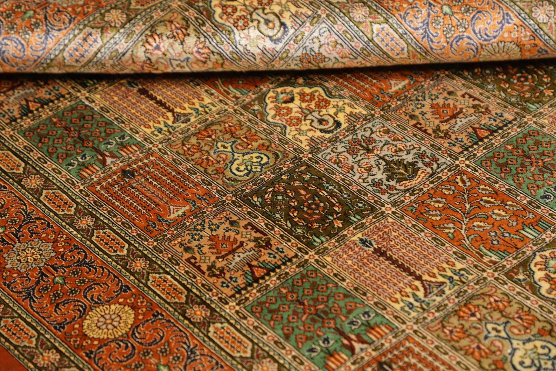 perserteppich-ghom-98-x-153-cm-100-seide-handgeknupft-exklusiv-10 Ghom Perserteppich aus Iran, 98 × 153 cm