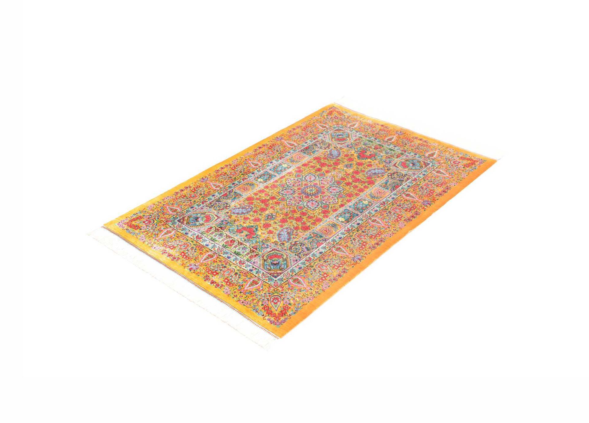 Ghom Perserteppich aus Iran, 82 × 120 cm