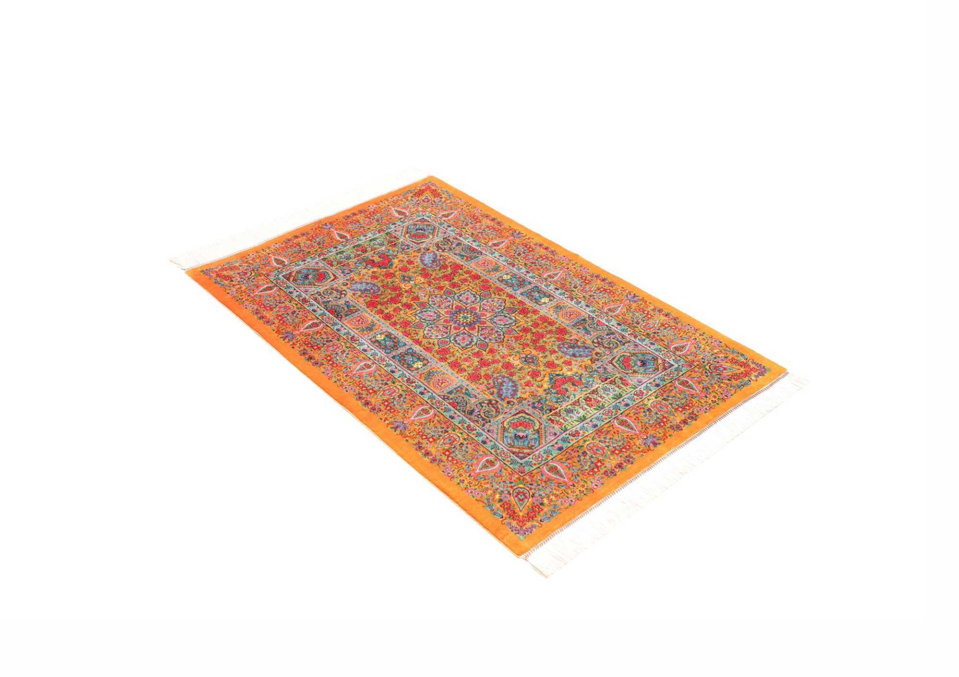 Ghom Perserteppich aus Iran, 82 × 120 cm