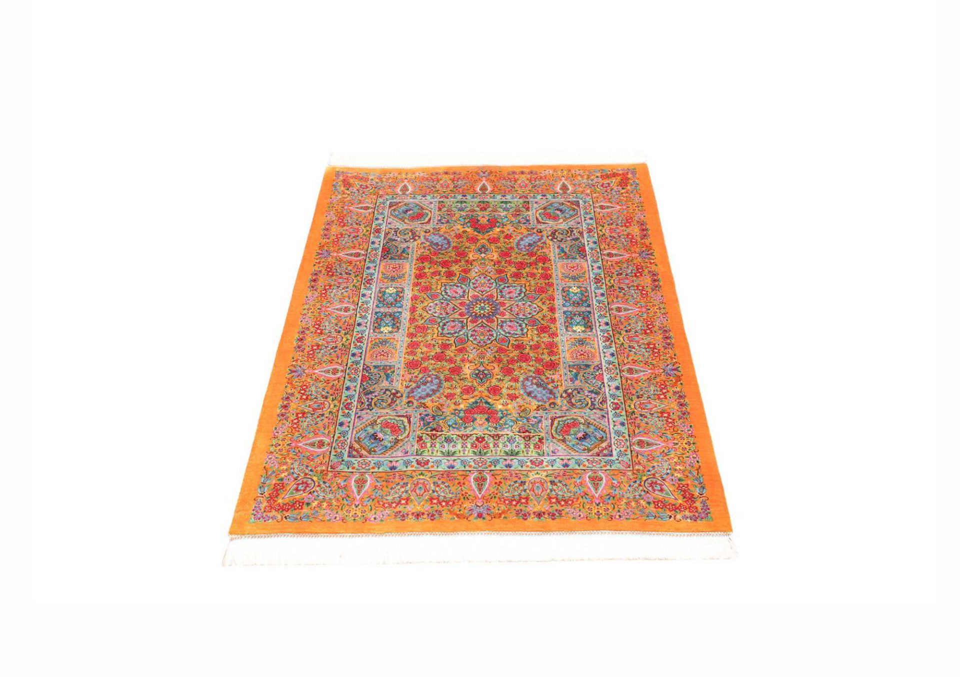 Ghom Perserteppich aus Iran, 82 × 120 cm