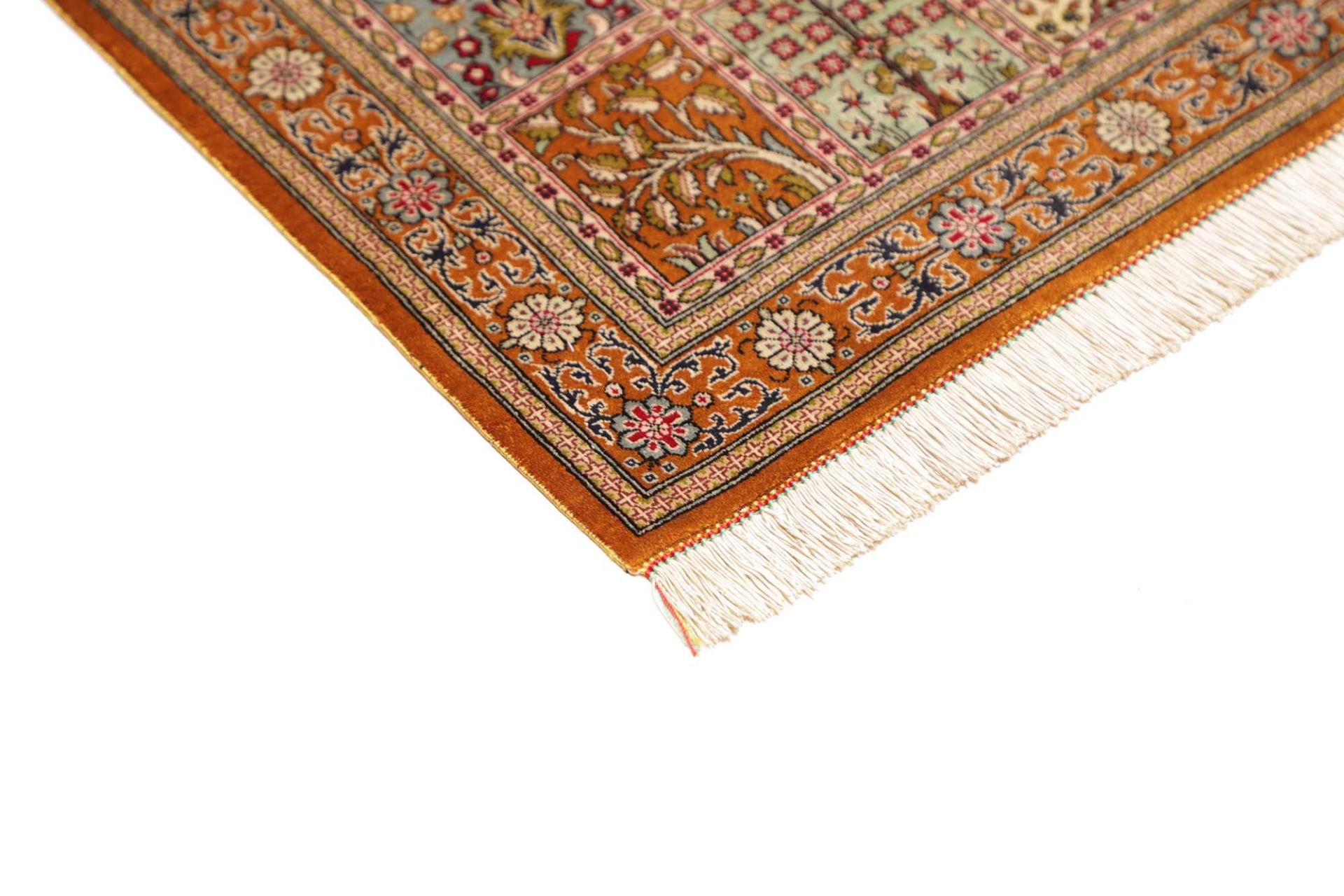 Ghom Perserteppich aus Iran, 61 × 89 cm