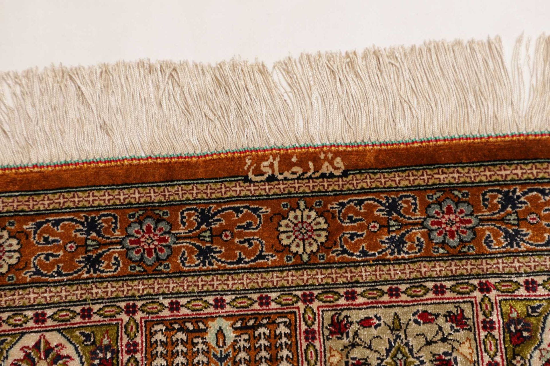 Ghom Perserteppich aus Iran, 61 × 89 cm