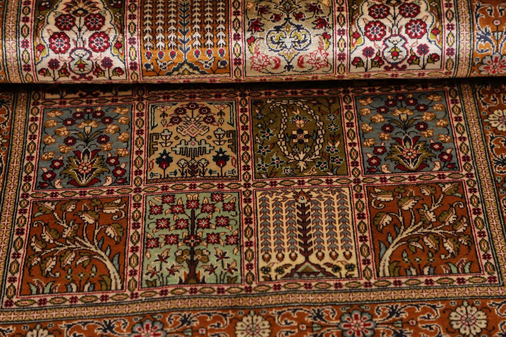 Ghom Perserteppich aus Iran, 61 × 89 cm