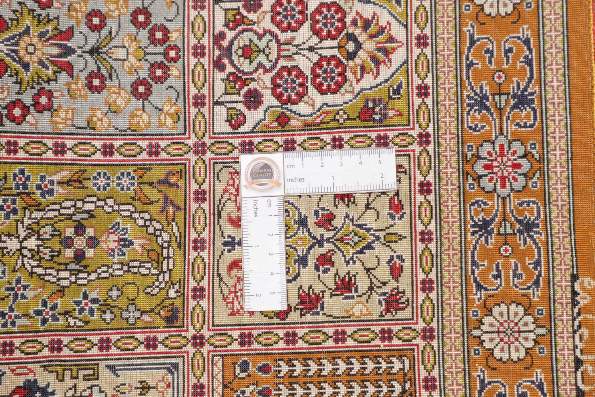 Ghom Perserteppich aus Iran, 61 × 89 cm
