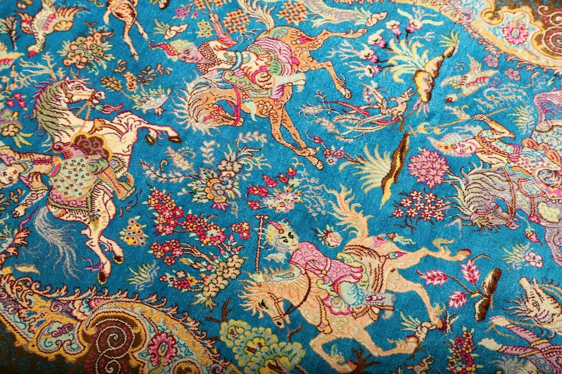 Ghom Perserteppich aus Iran, 59 × 89 cm