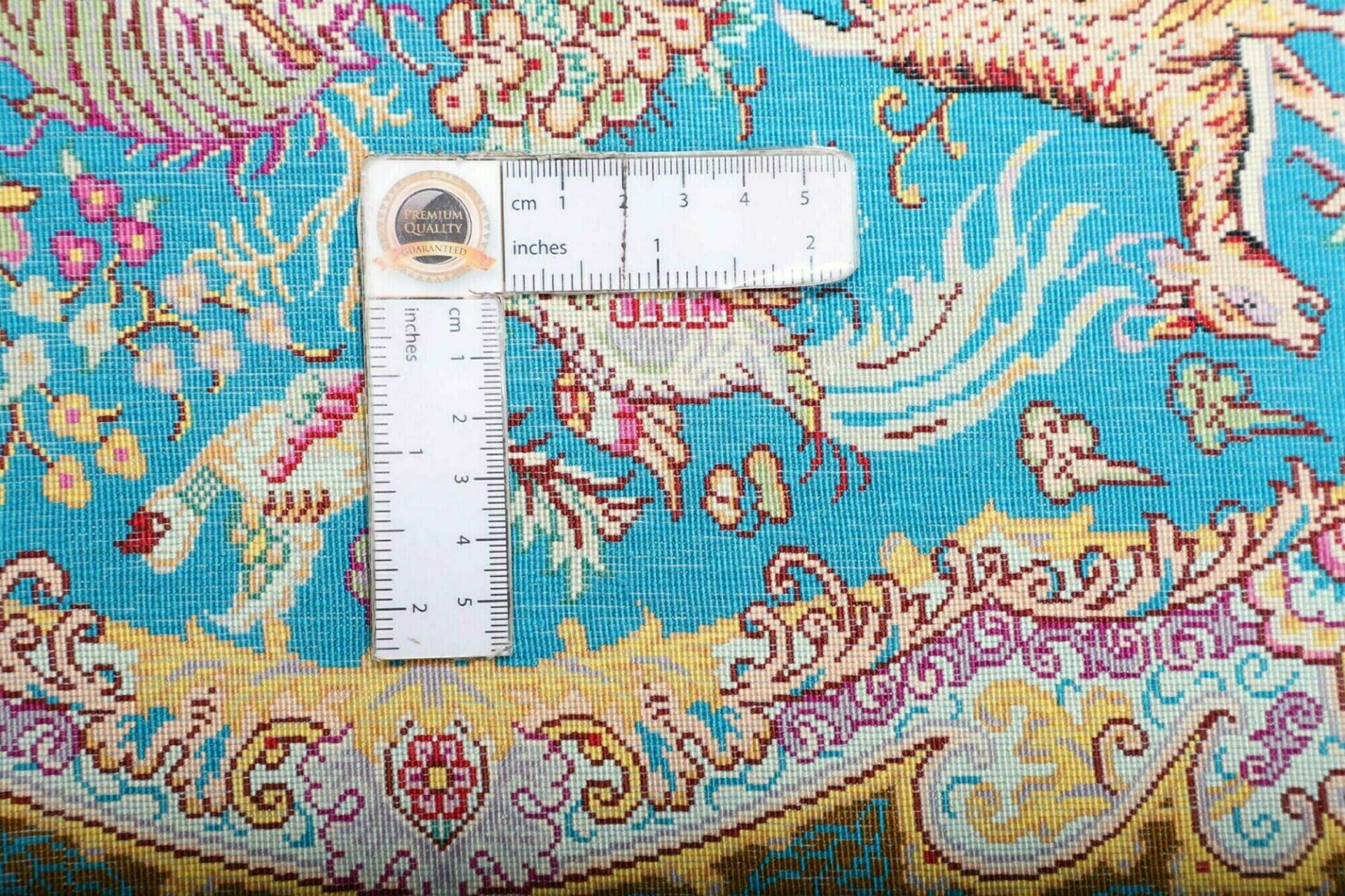 Ghom Perserteppich aus Iran, 59 × 89 cm