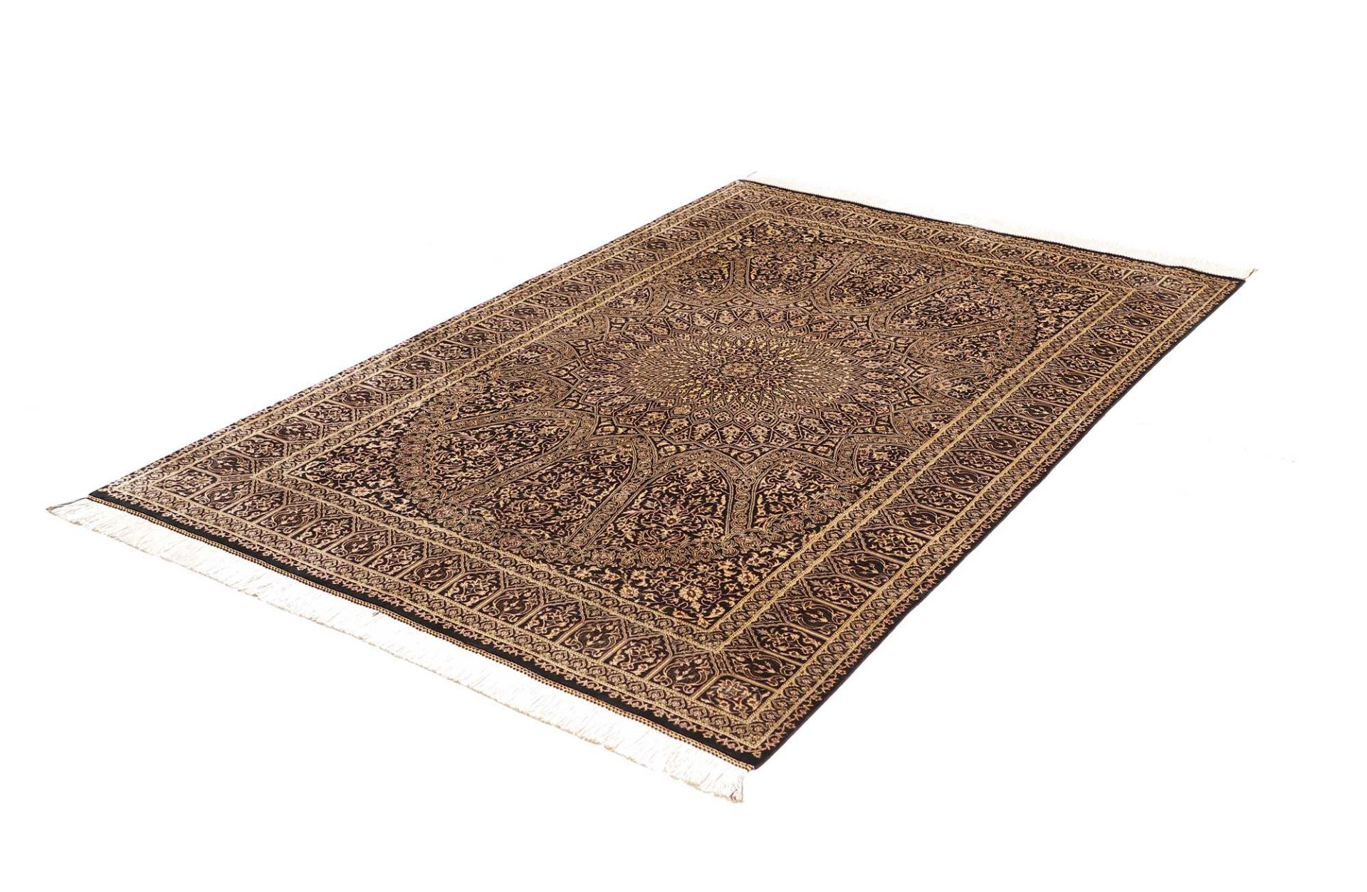 Ghom Perserteppich aus Iran, 134 × 196 cm