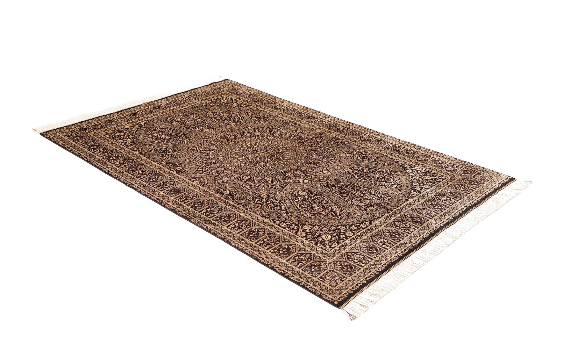 Ghom Perserteppich aus Iran, 134 × 196 cm