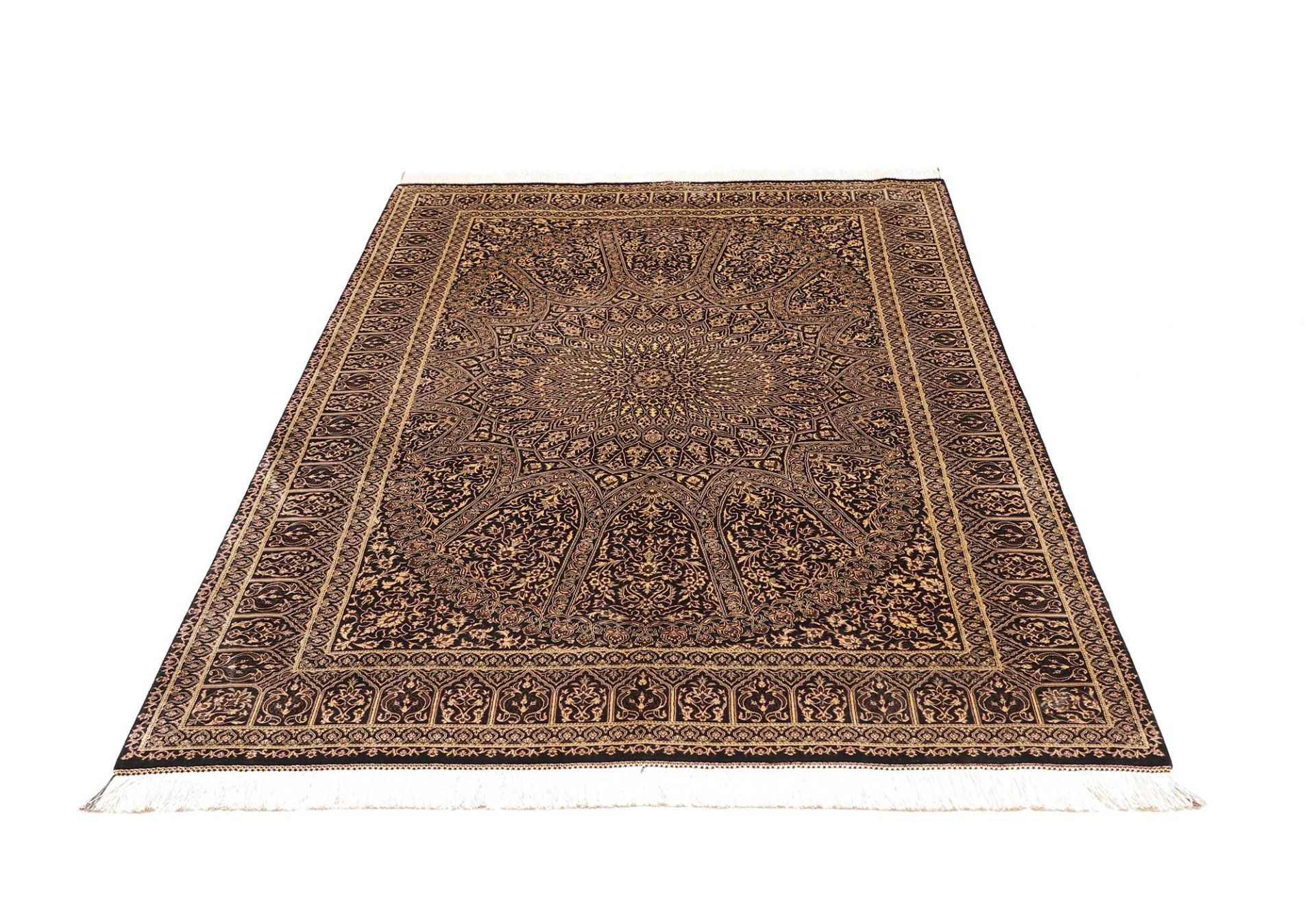 Ghom Perserteppich aus Iran, 134 × 196 cm