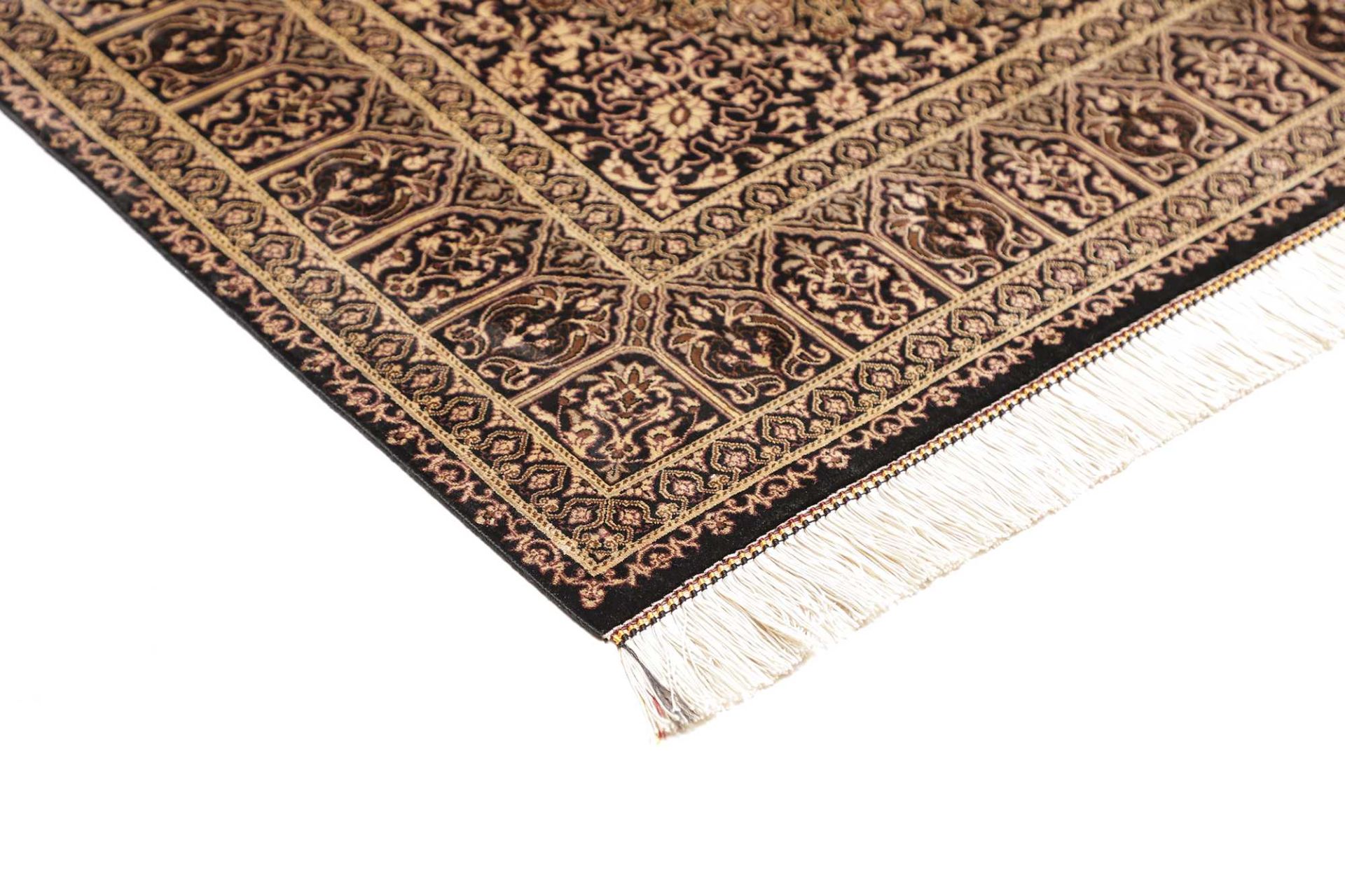 Ghom Perserteppich aus Iran, 134 × 196 cm
