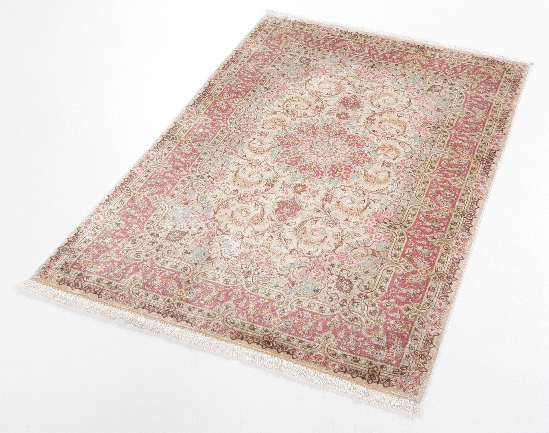 Ghom Perserteppich aus Iran, 78 × 120 cm