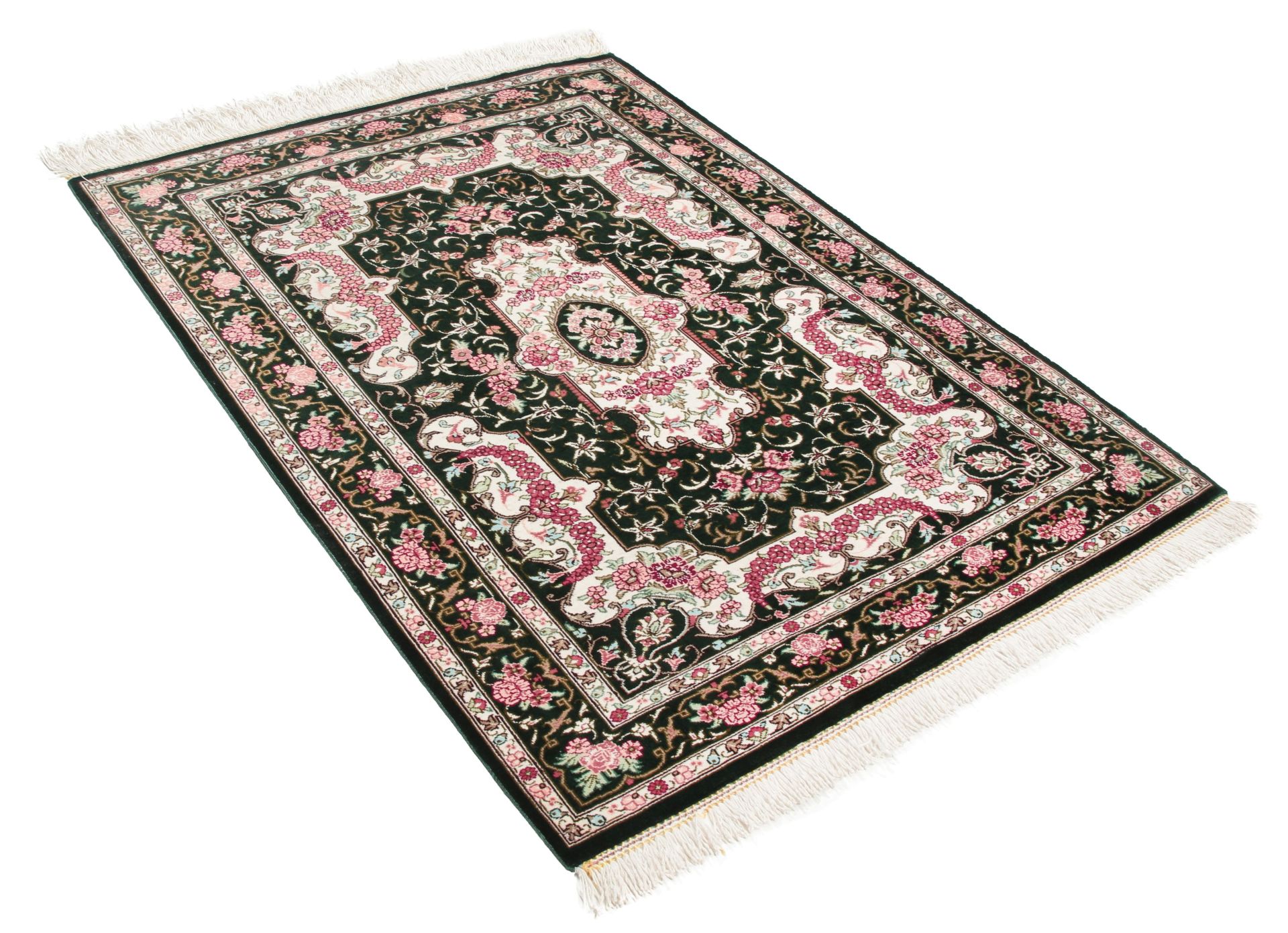 perserteppich-ghom-60-x-90-cm-seide-handgeknupft-exklusiv-9 Ghom Perserteppich aus Iran, 60 × 90 cm