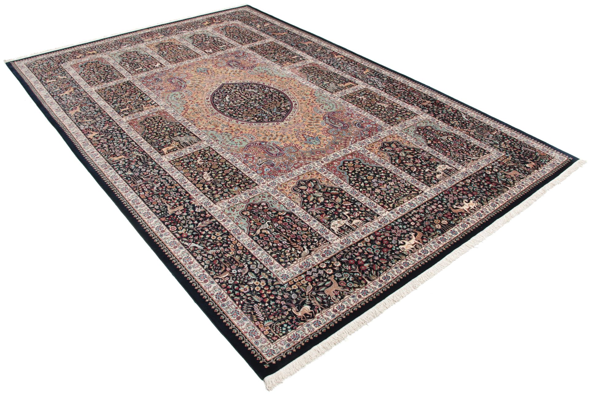 Ghom Perserteppich aus Iran, 209 × 308 cm