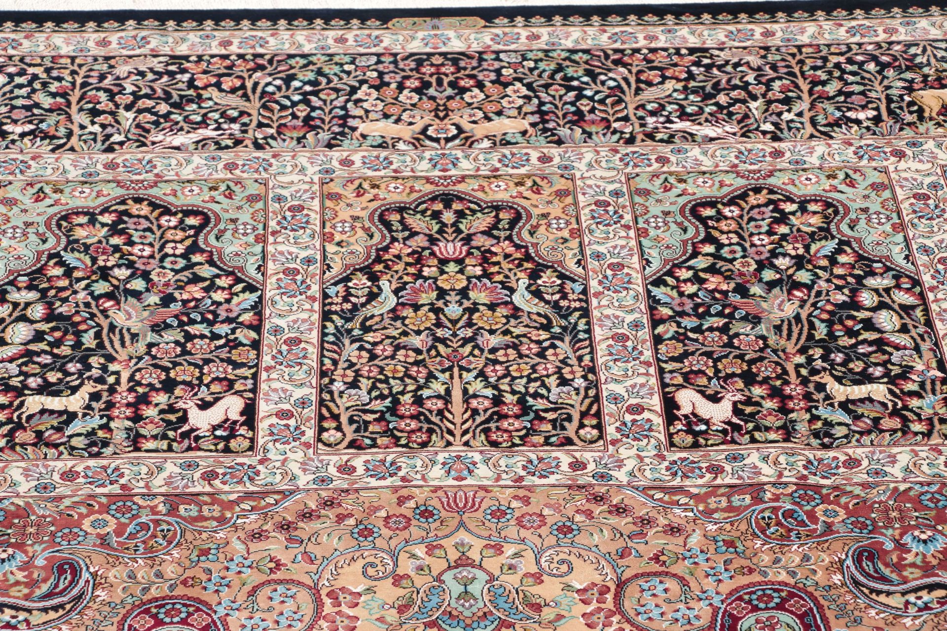 Ghom Perserteppich aus Iran, 209 × 308 cm