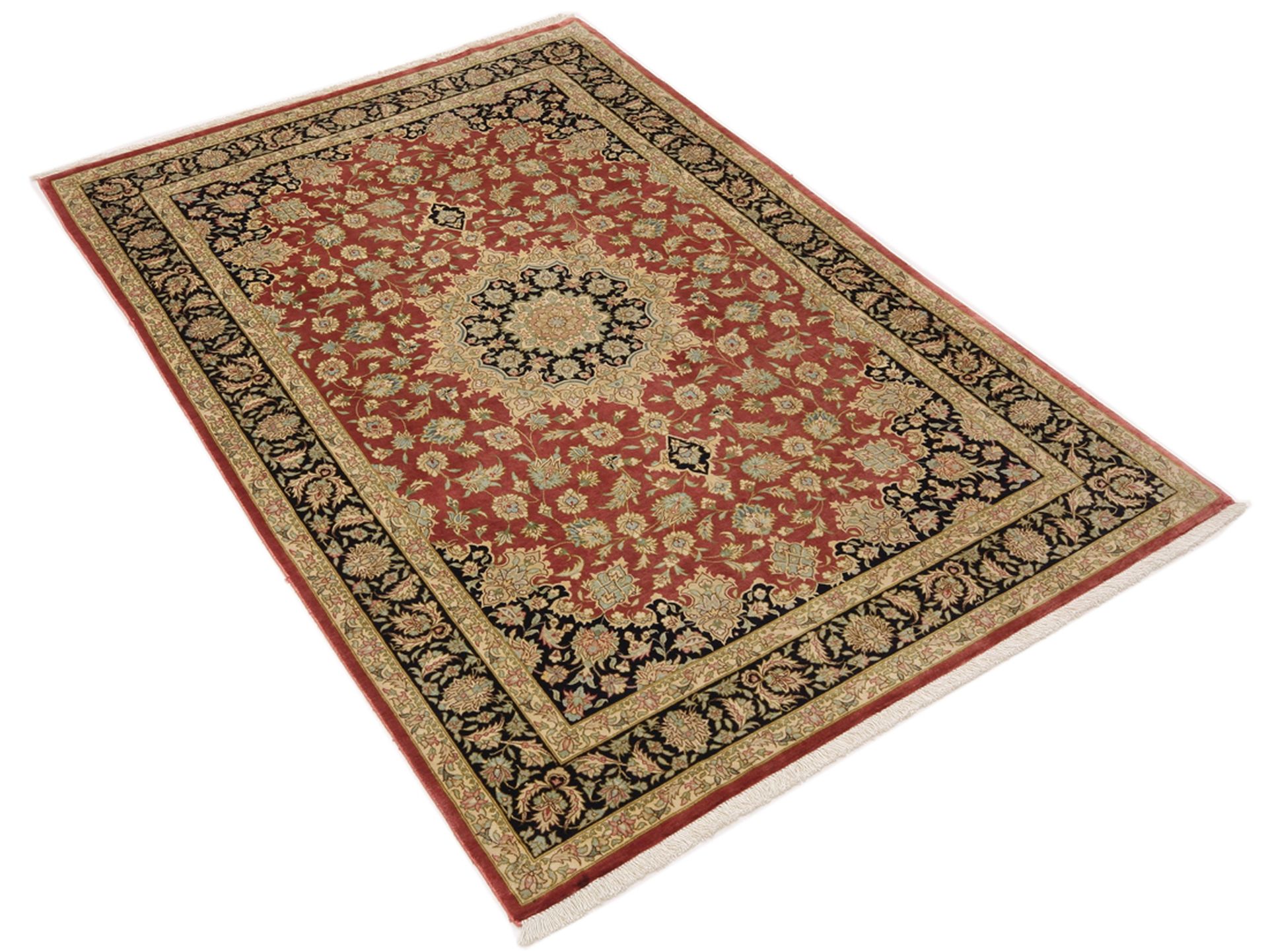 perserteppich-ghom-100-x-152-cm-seide-handgeknupft-edel-5 Handgeknüpfter Ghom Perserteppich, 100 × 152 cm, Seide