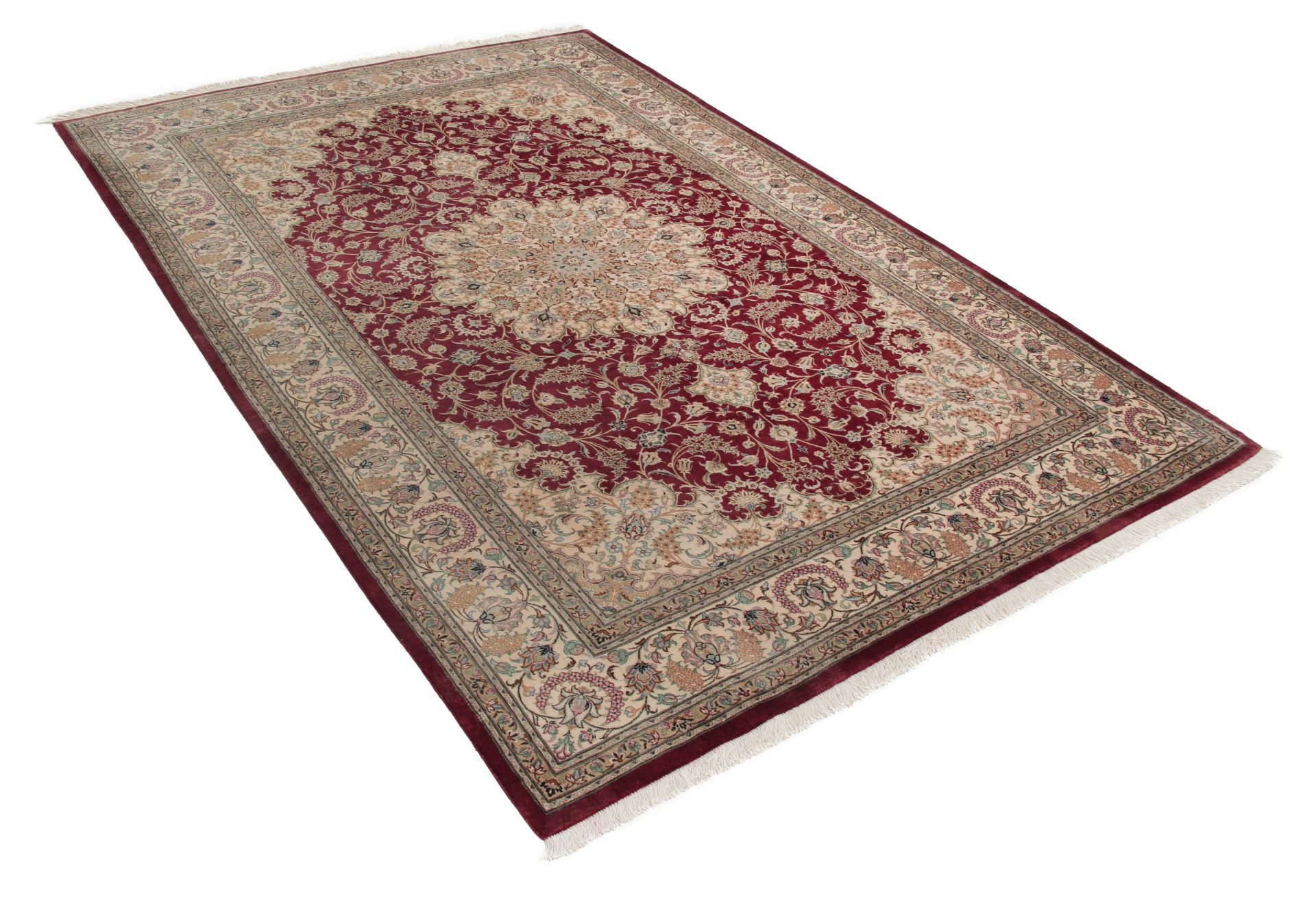 perserteppich-ghom-134-x-198-cm-100-seide-handgeknupft-exklusiv-1 Ghom Perserteppich 134 × 198 cm aus Seide, handgeknüpft