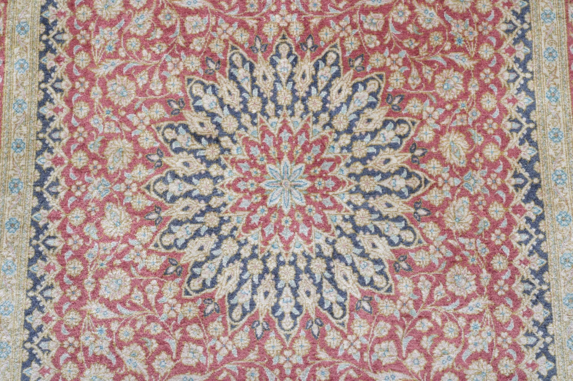 Ghom Perserteppich aus Iran, 77 × 123 cm