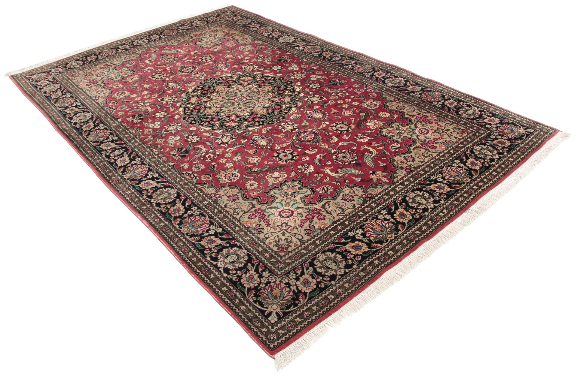 perserteppich-ghom-133-x-208-cm-seide-handgeknupft-edel-1 Ghom Perserteppich 133 × 208 cm aus Seide, handgeknüpft