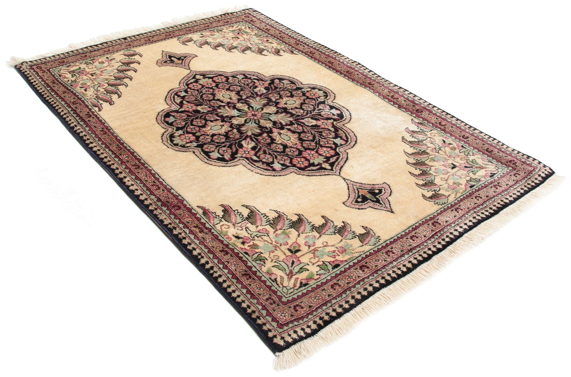 perserteppich-ghom-58-x-83-cm-seide-handgeknupft-exklusiv-1 Handgeknüpfter Ghom Perserteppich 58 × 83 cm